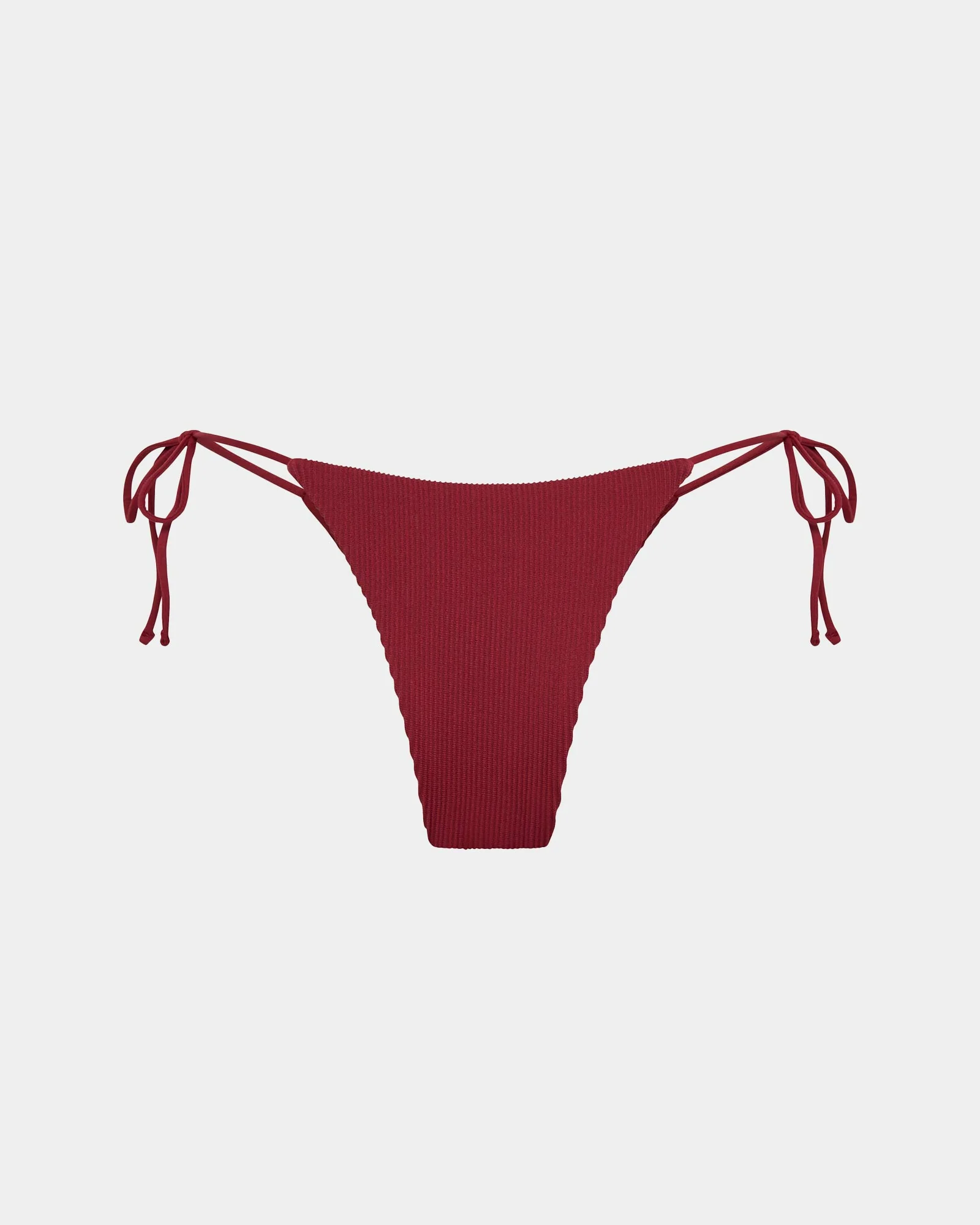 Rib Skinny Strap Tie Side Bikini Bottom - Image 2