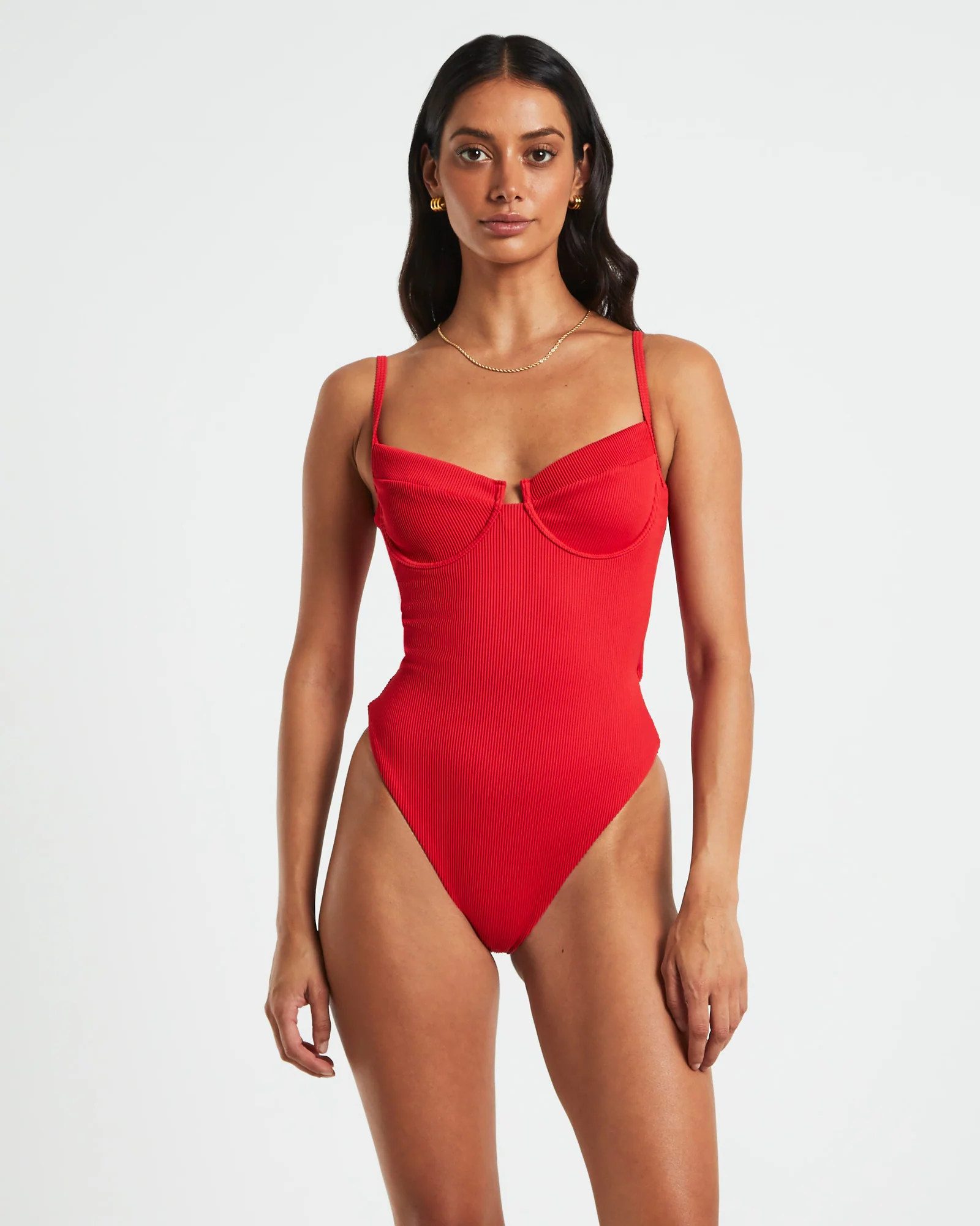 Rib Underwire One Piece