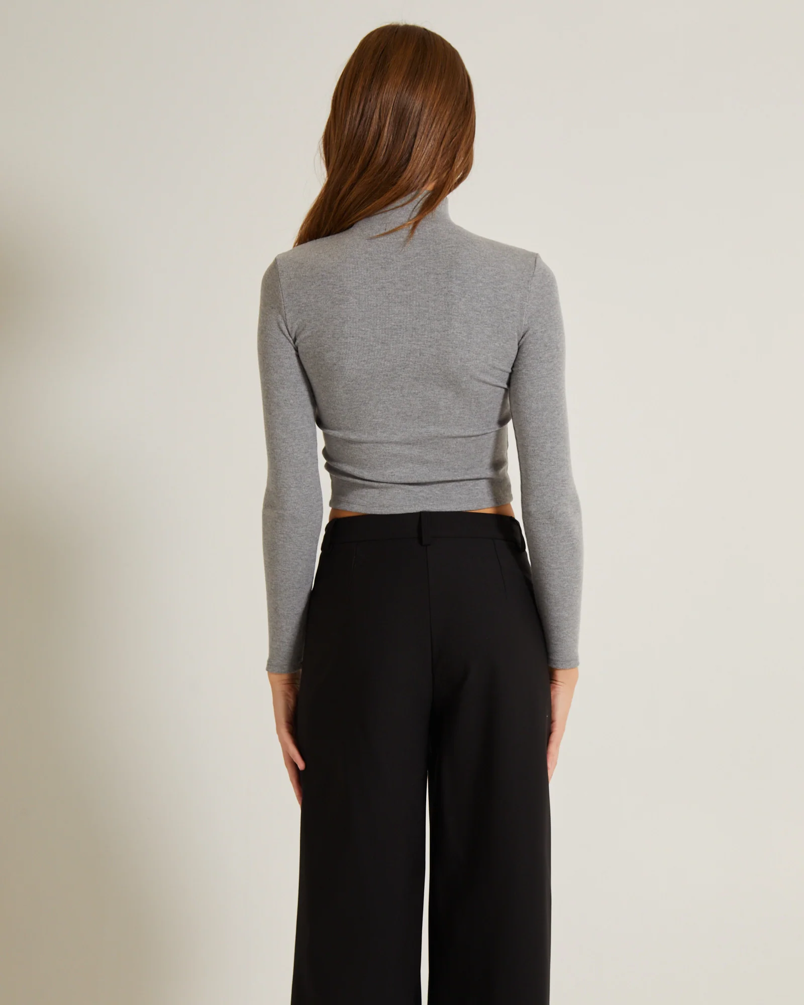 Ribbed Long Sleeve Skivvy - Image 2