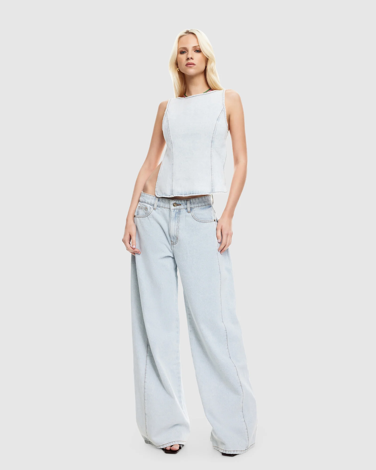 Rider Backless Denim Top - Image 3