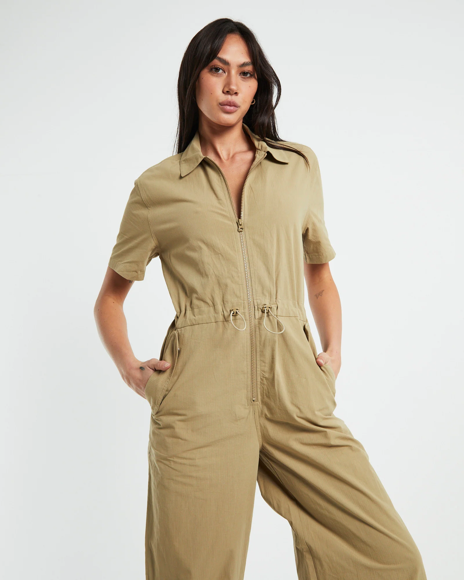 Riley Tech Boiler Suit Beige - Image 5