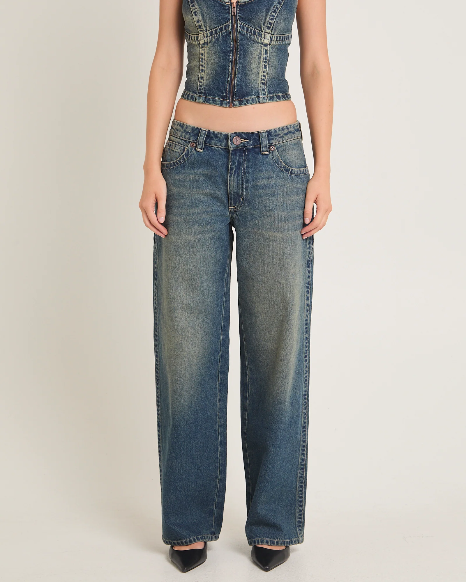 Rip Curl 99 Low Baggy Denim Jeans Zola Board