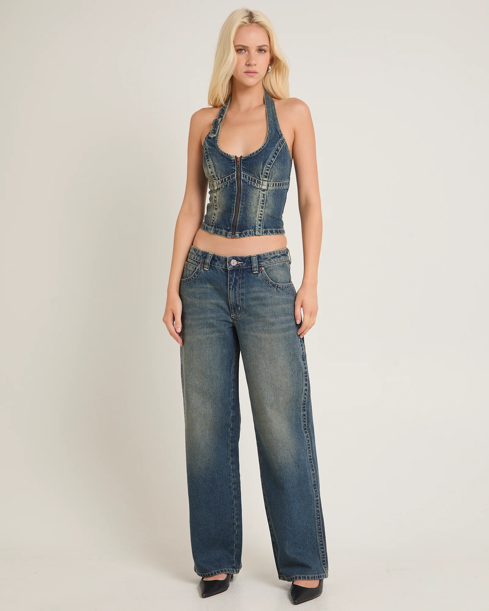 Rip Curl 99 Low Baggy Denim Jeans Zola Board - Image 3