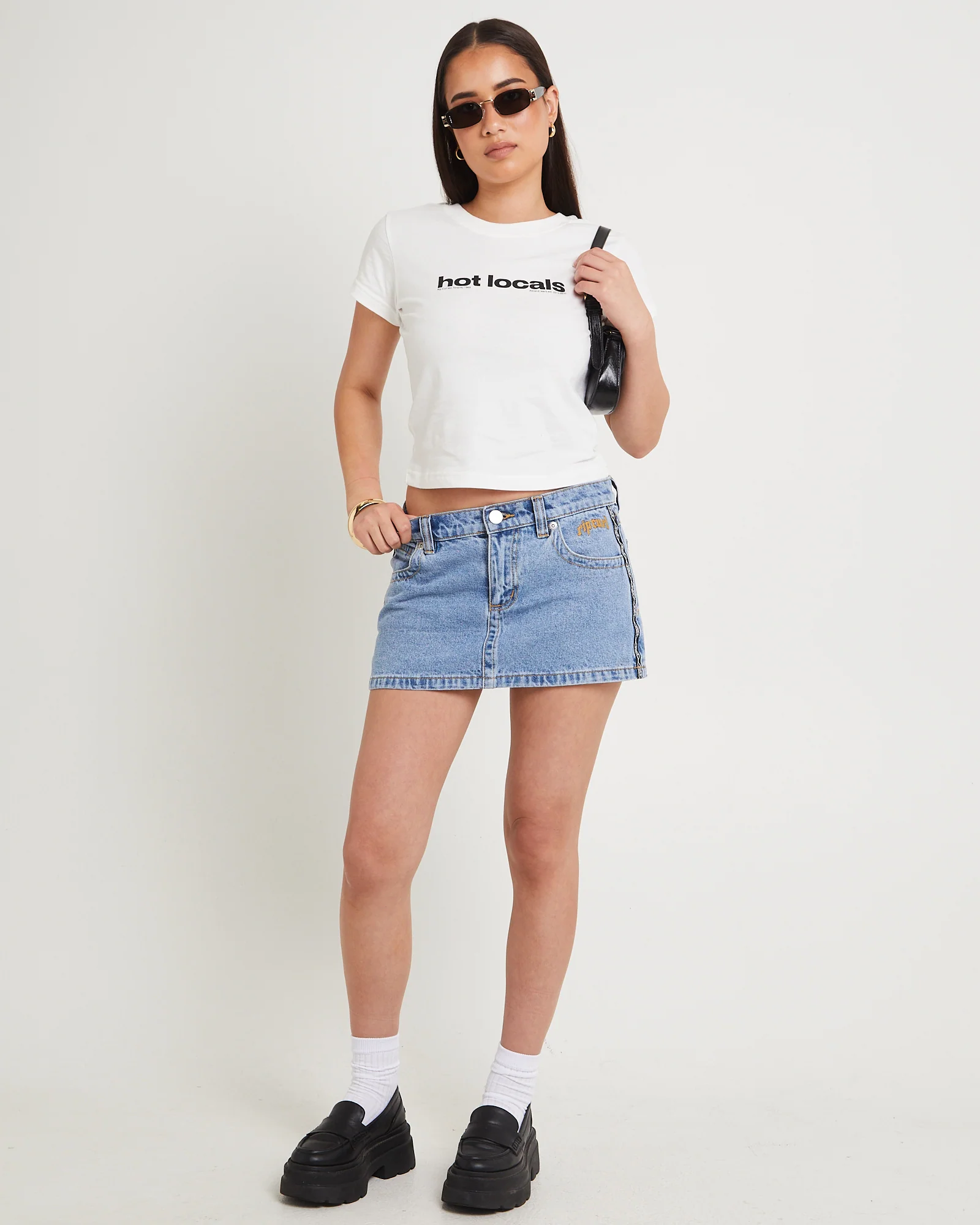 Rip Curl 99 Low Denim Skirt Ariane Tape - Image 3
