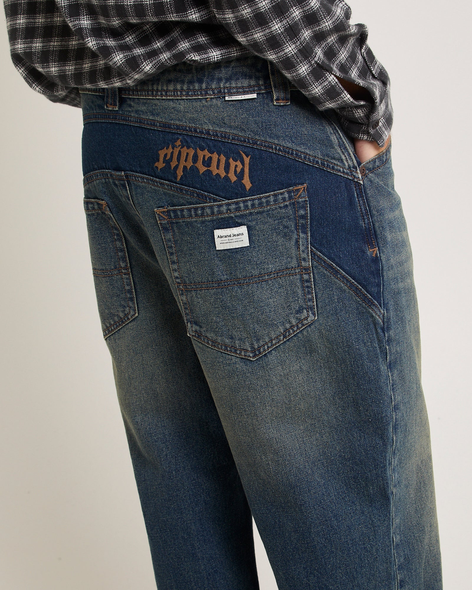 Rip Curl A6 Big Baggy Denim Jeans Zane Board - Image 2