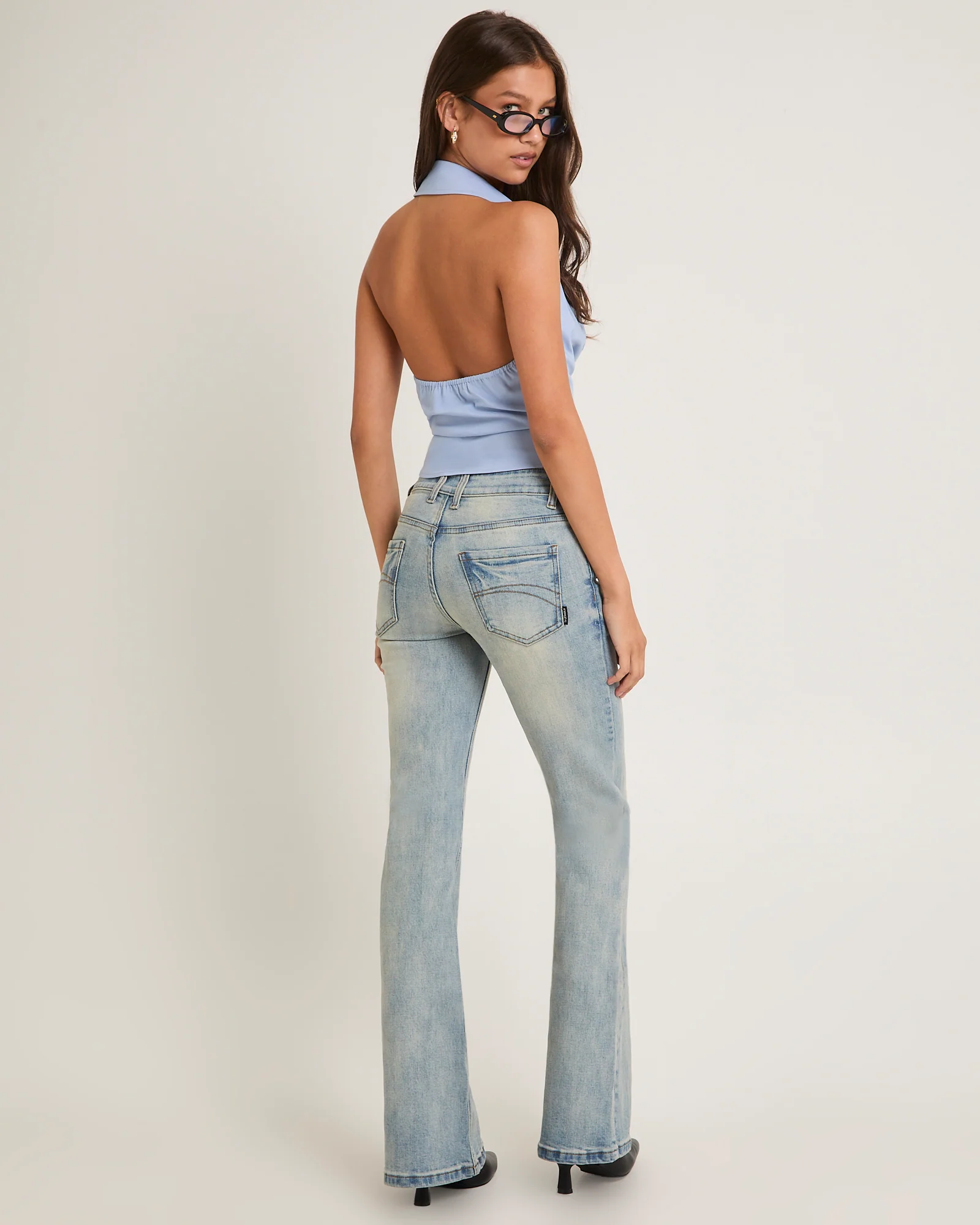 Rita Low Rise Flare Denim Jeans - Image 2