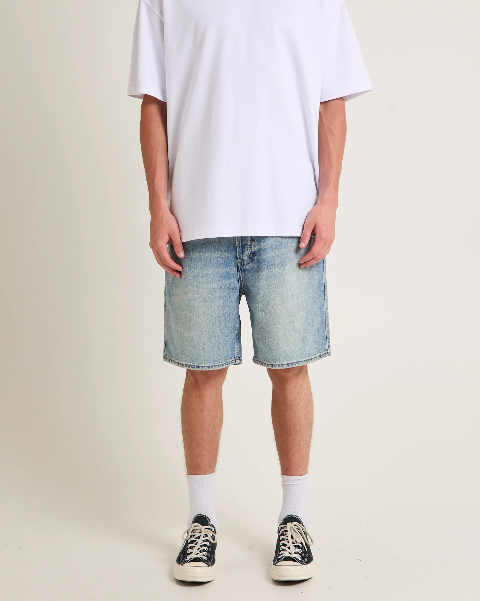 River Relaxed Denim Shorts