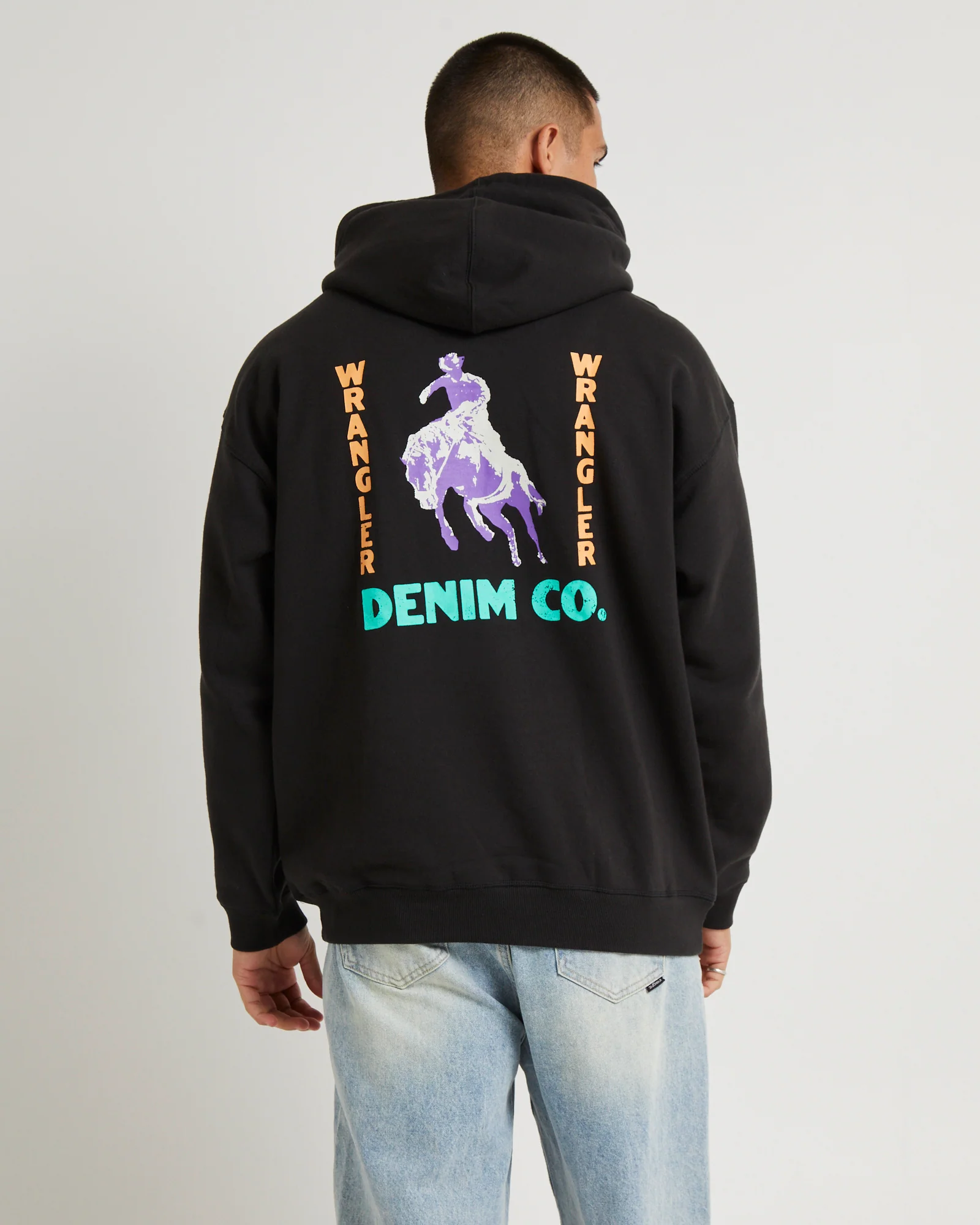 Rodeo Slacker Hoodie Worn Black - Image 2