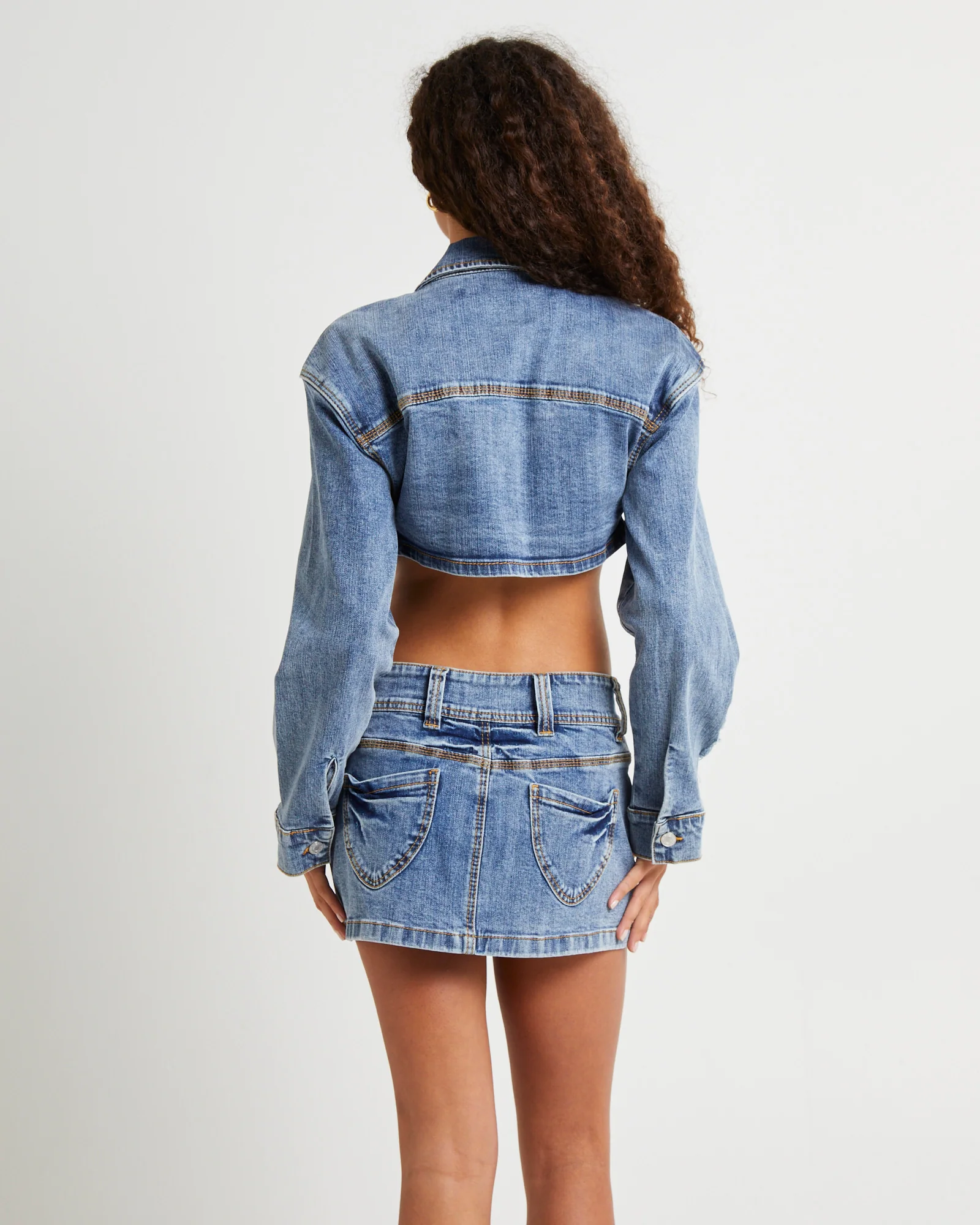 Roxy Shrunken Denim Jacket - Image 2