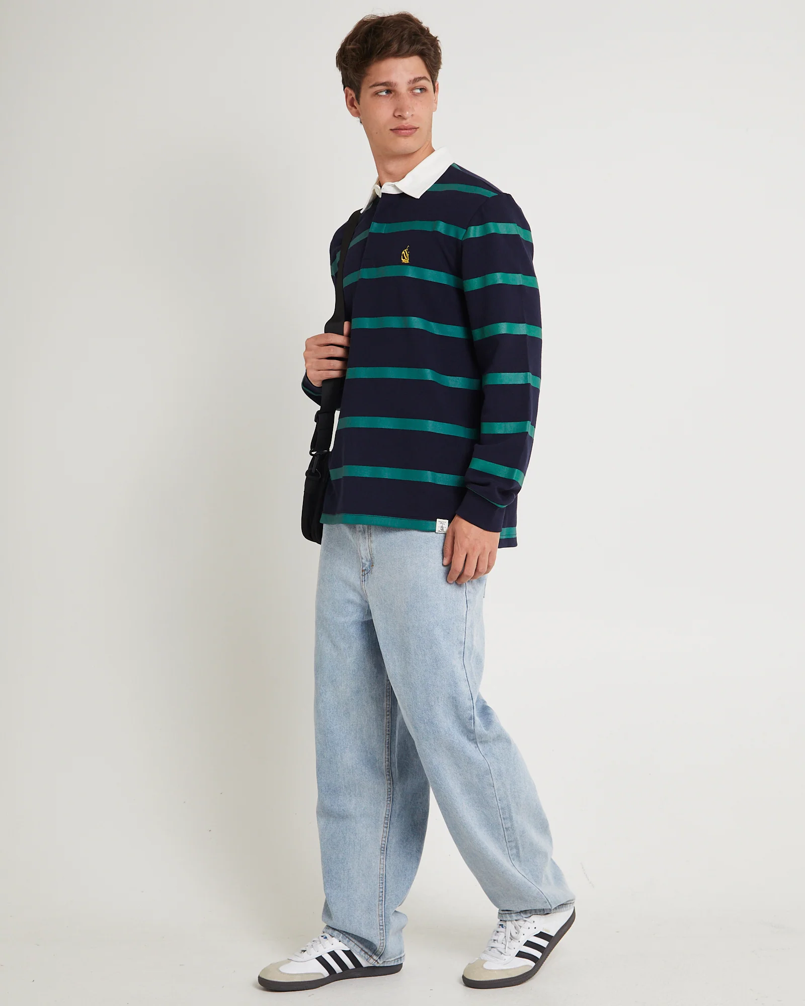 Rugby Stripe Long Sleeve Polo - Image 4