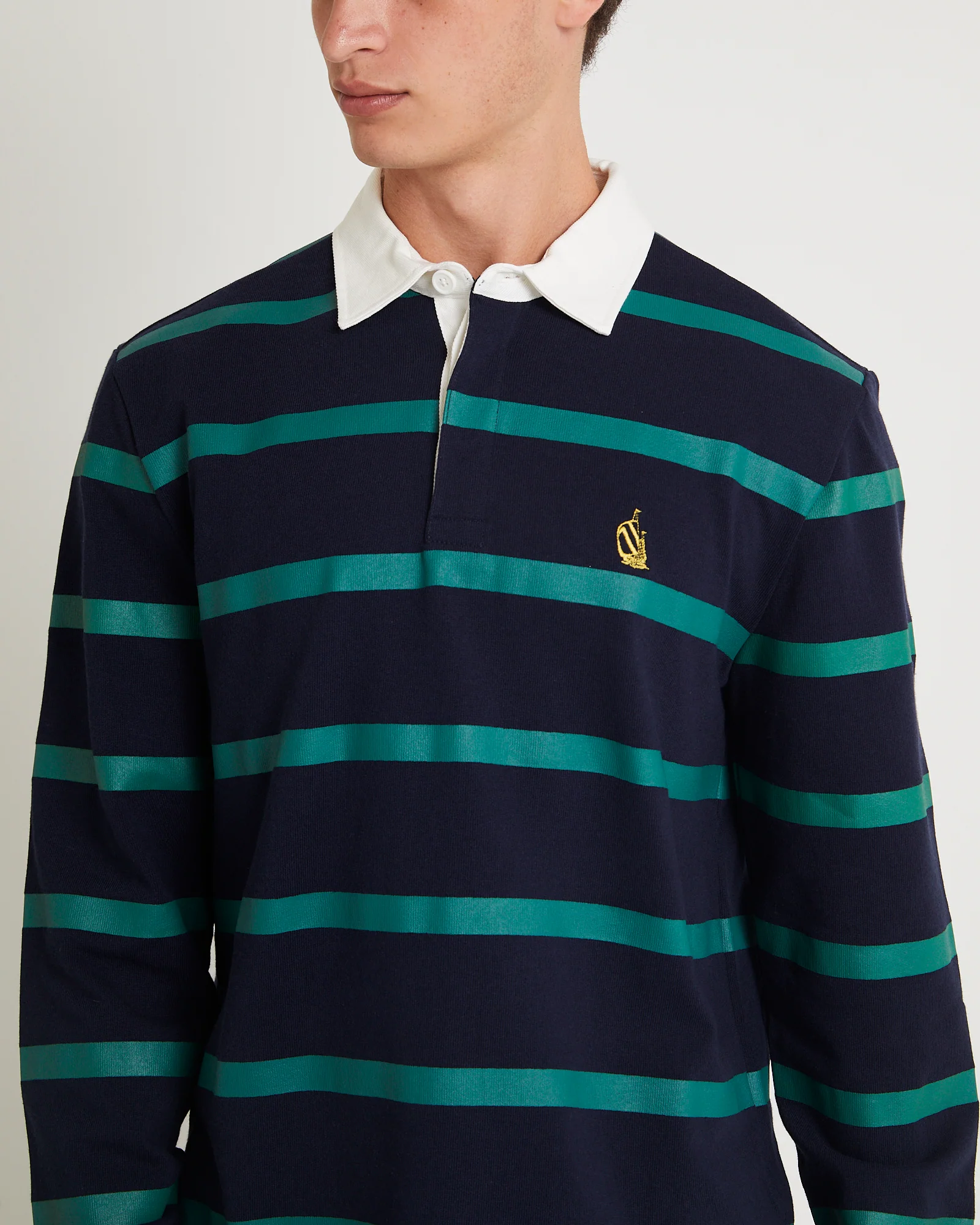 Rugby Stripe Long Sleeve Polo - Image 5