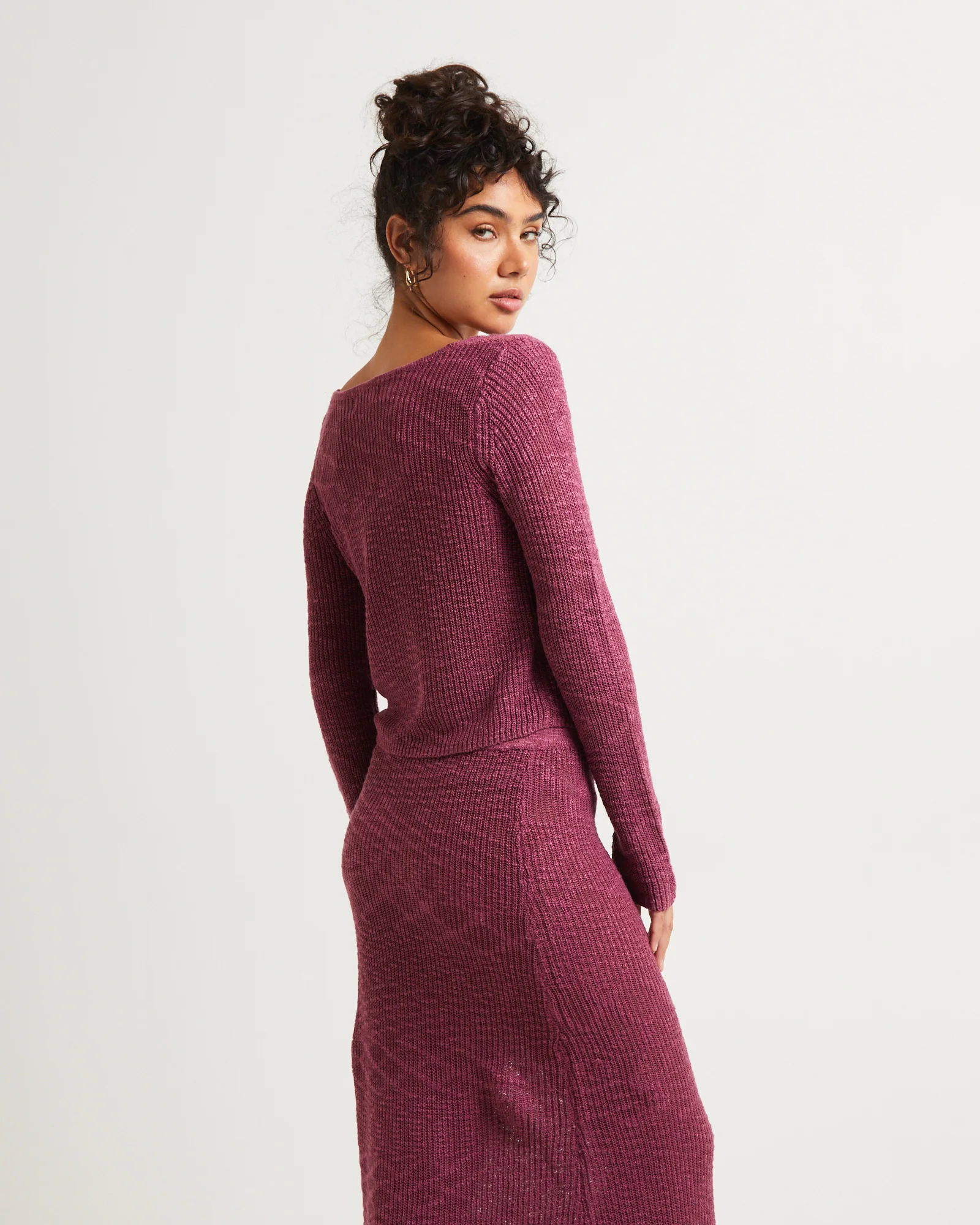Rumi Long Sleeve Boucle Knit Top - Image 2