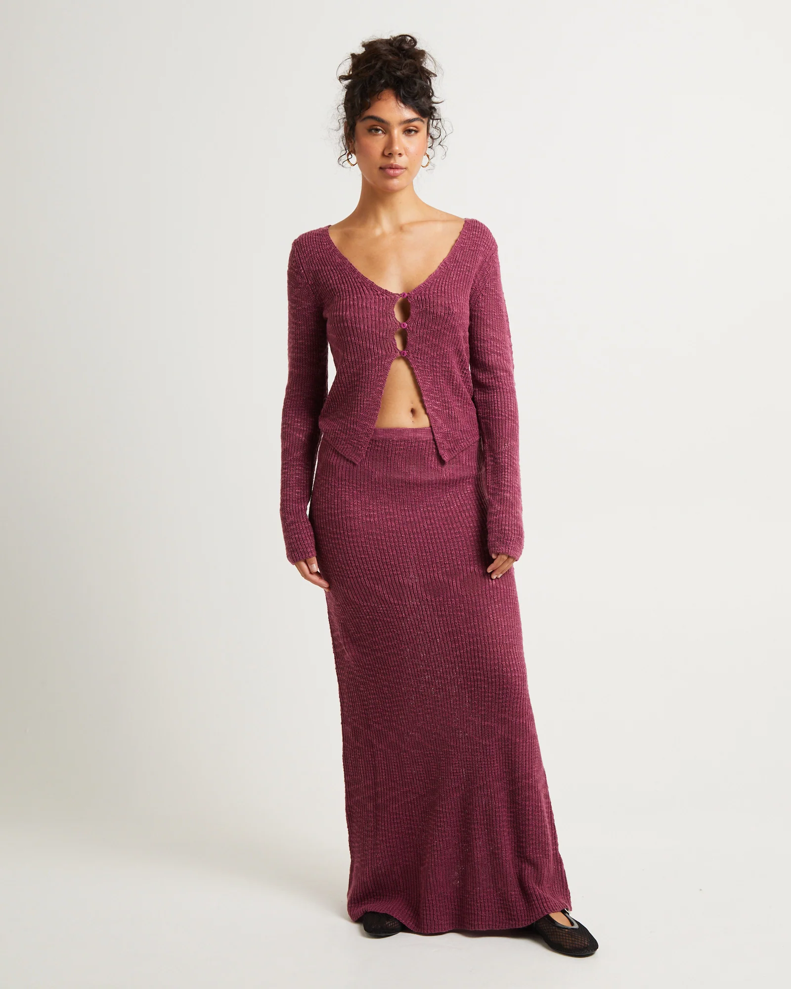 Rumi Long Sleeve Boucle Knit Top - Image 3