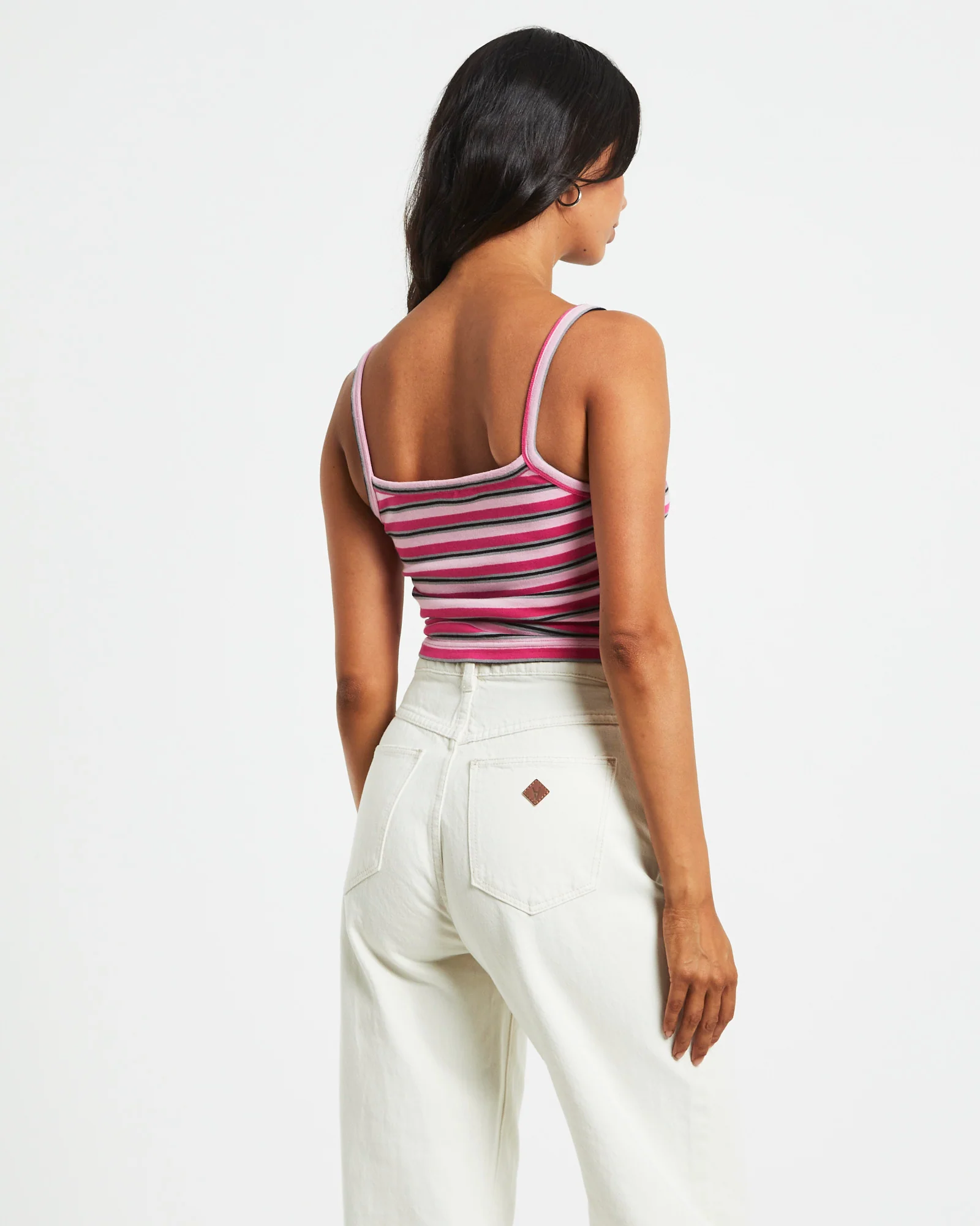 Rupez Rib Singlet in Raspberry Pink - Image 2