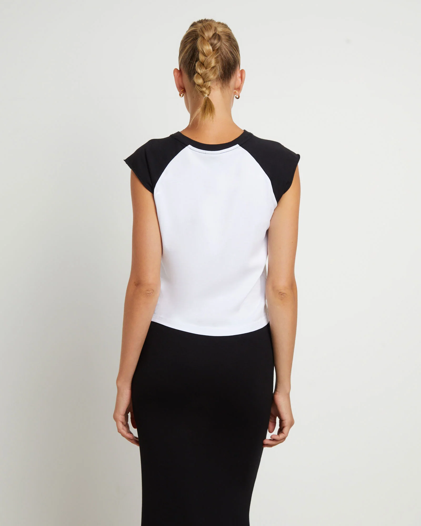 Ryan Recycled Raglan Tank in Black - Image 2