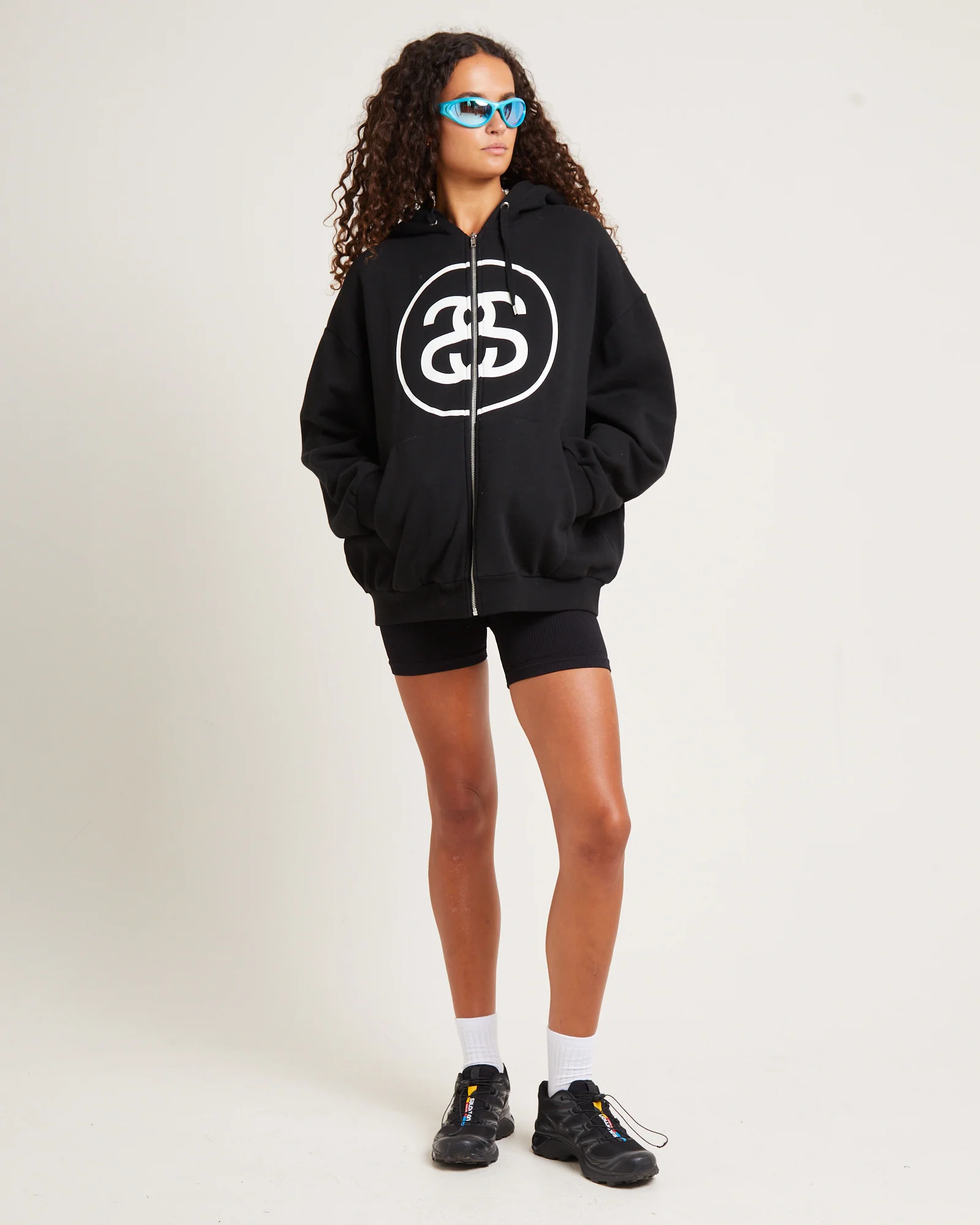 S Link Zip Thru Hoodie Black - Image 3
