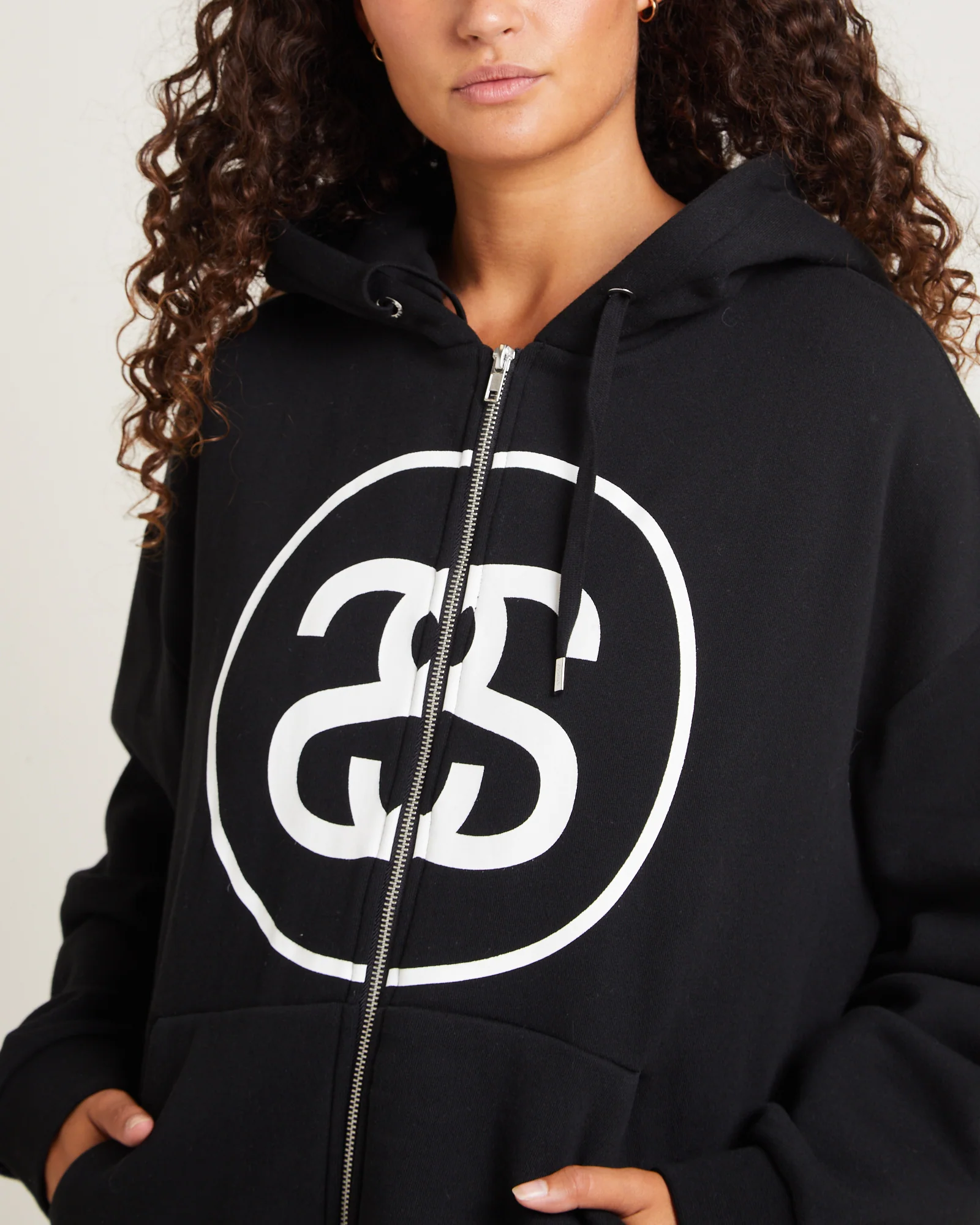S Link Zip Thru Hoodie Black - Image 5