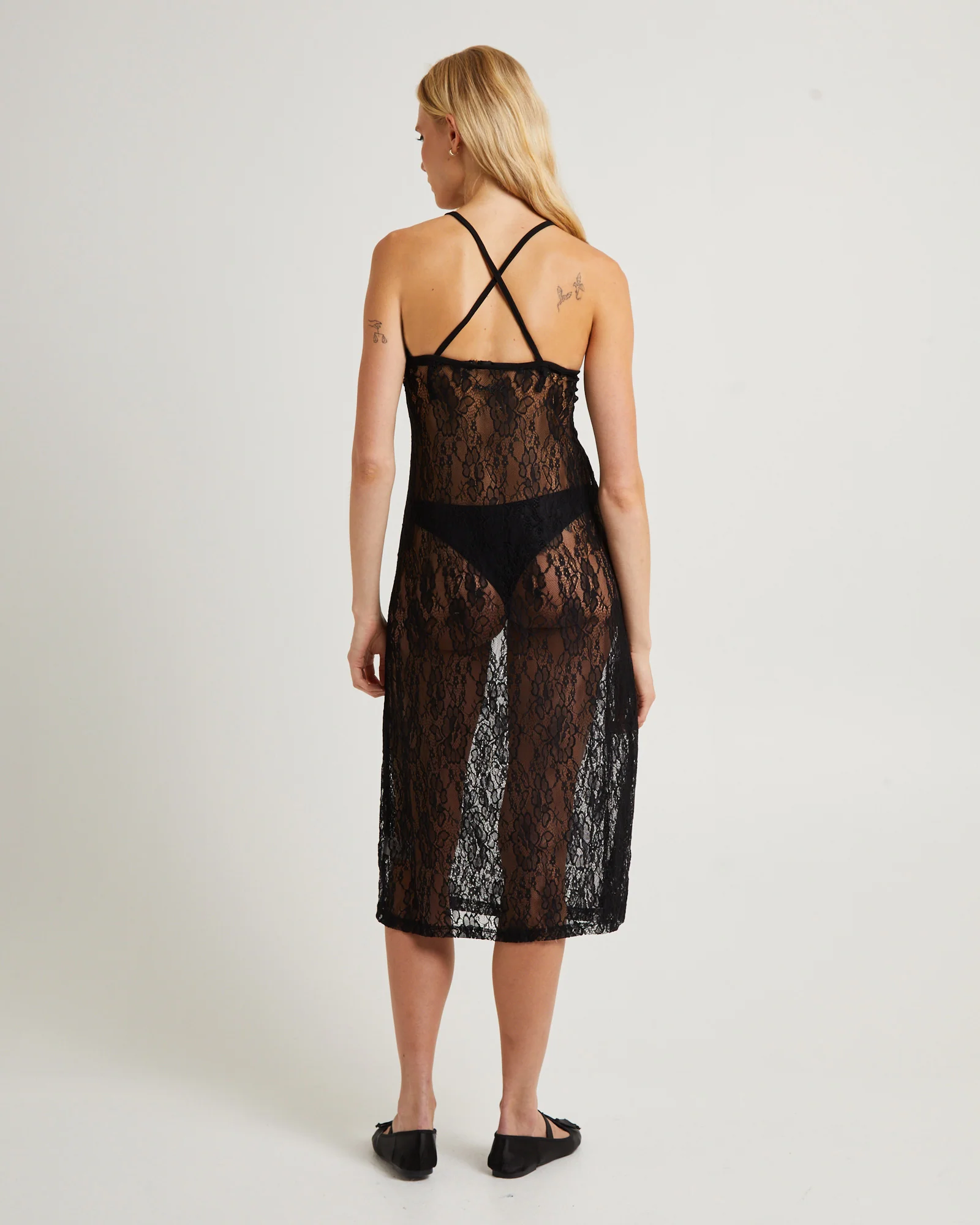 Sacred Lace Midi Dress Black - Image 5