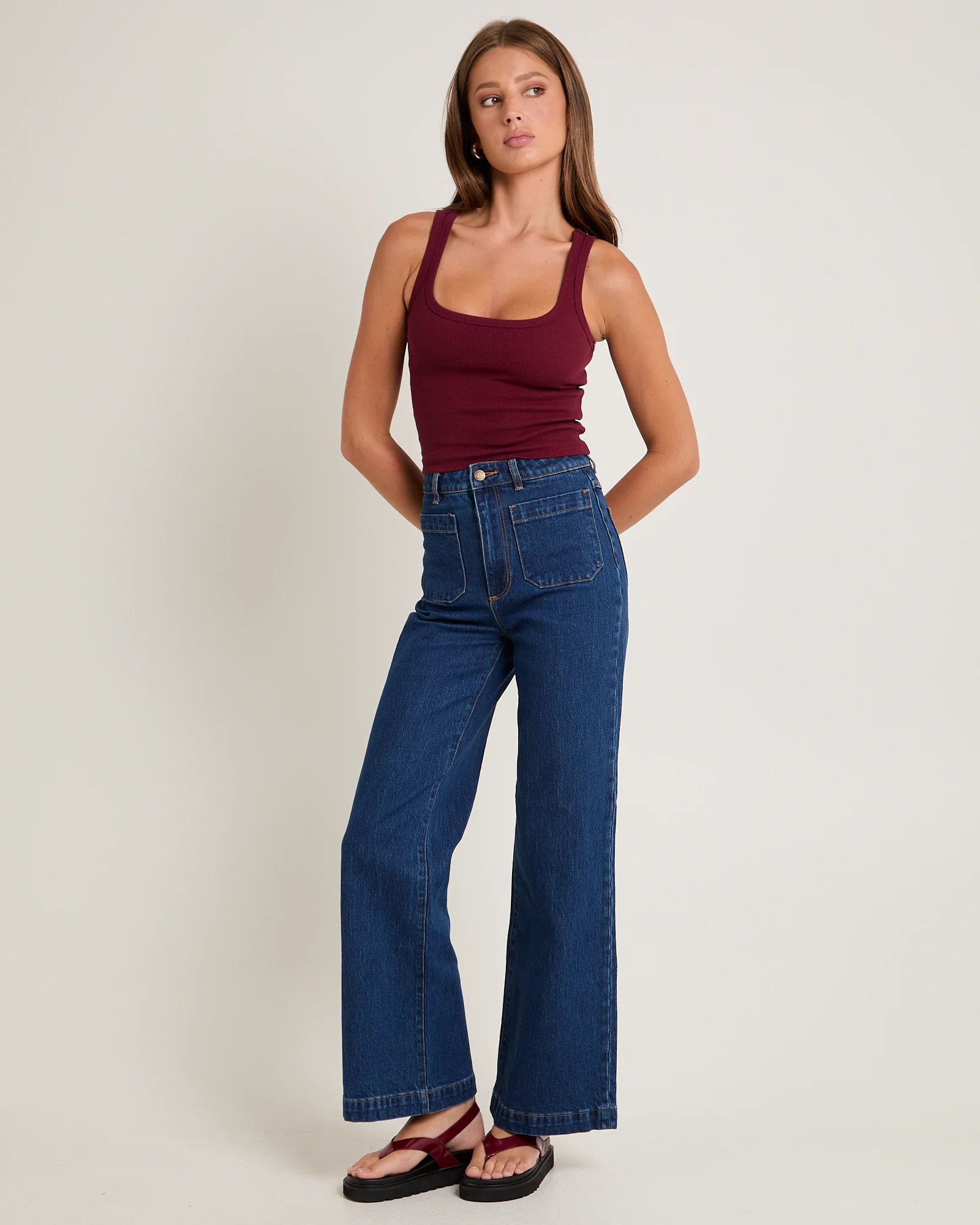 Sailor Denim Jeans Long Eco Ruby - Image 3