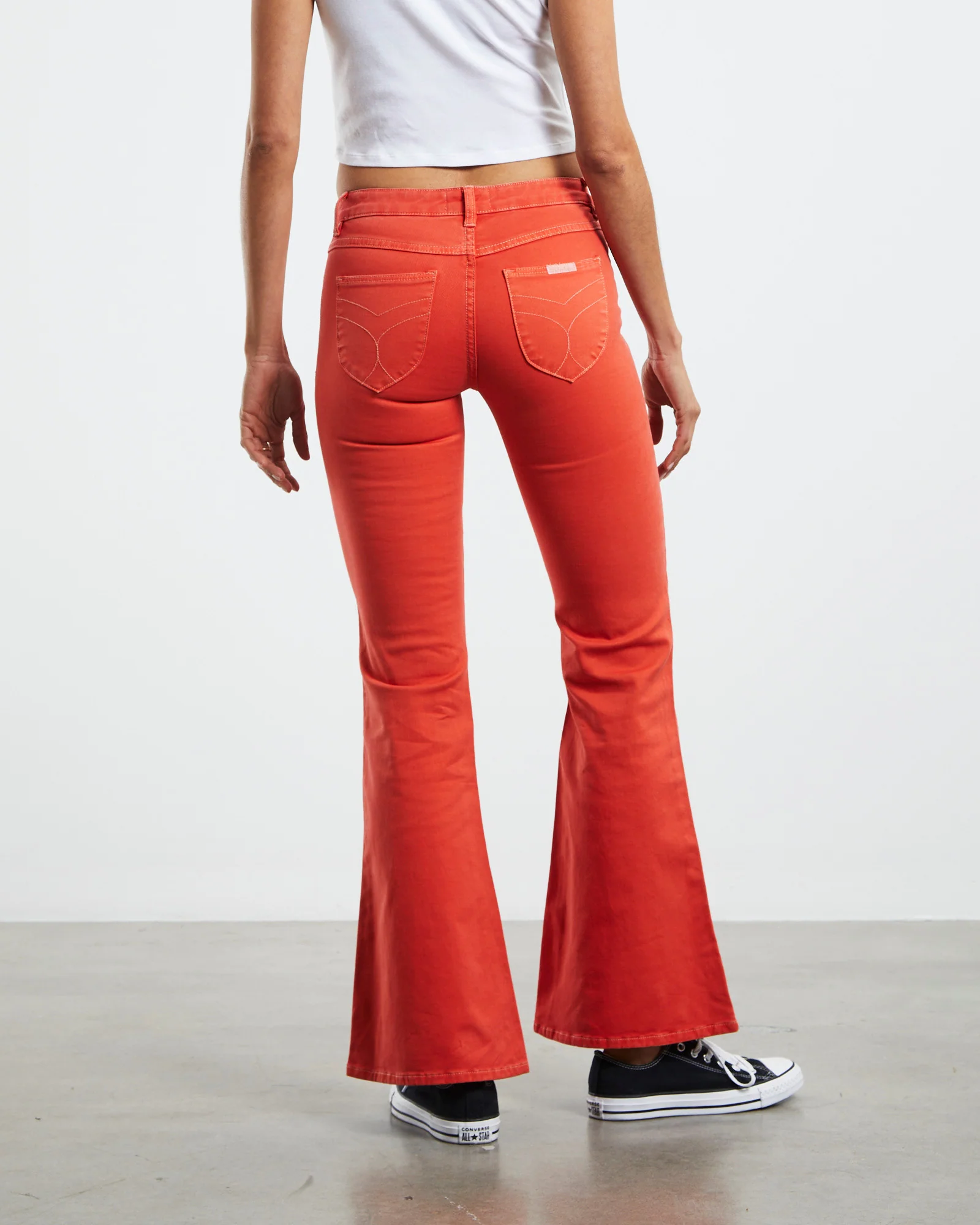 Sailor Low Flare Jeans Scarlet Coral - Image 2