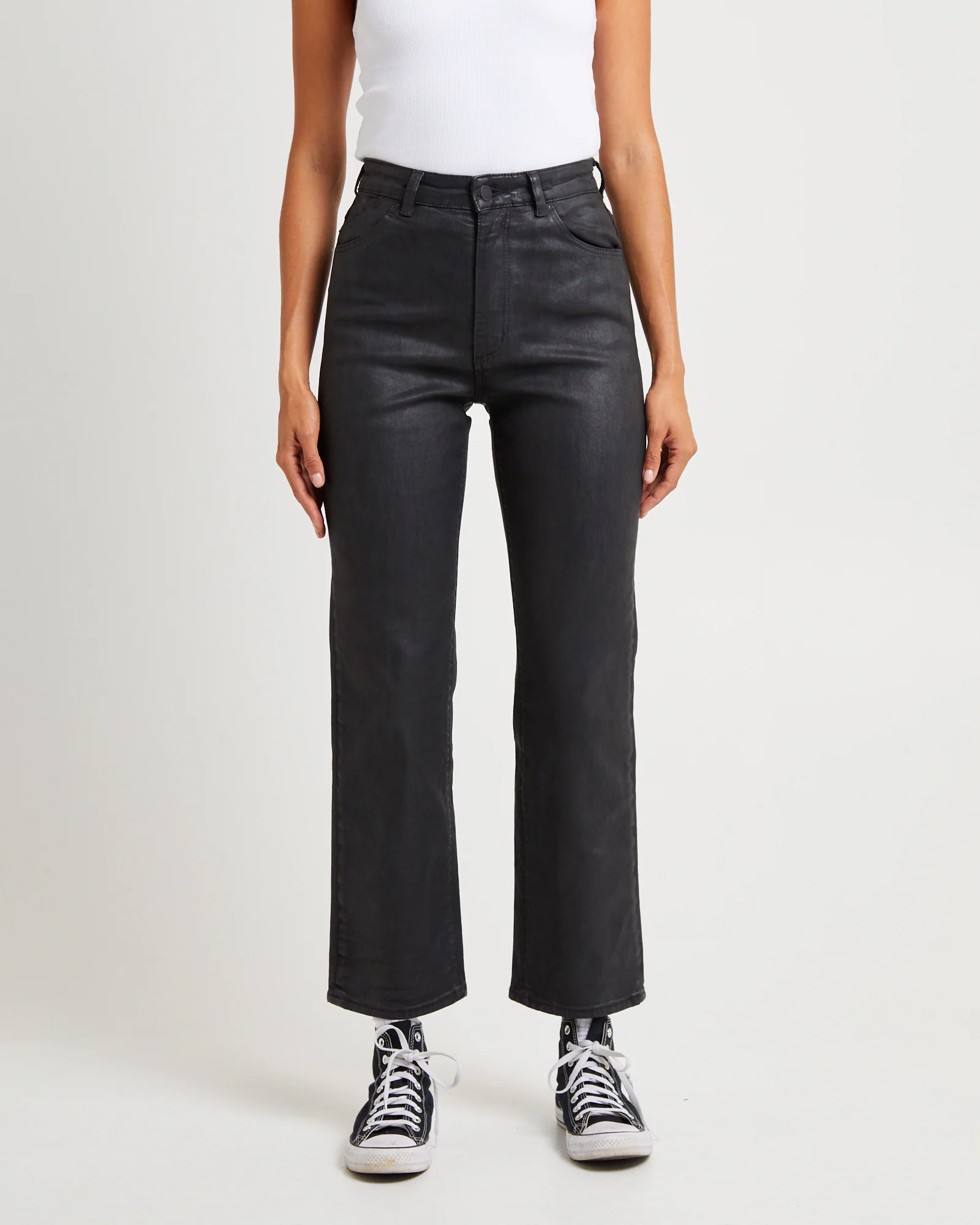 Sailor Scoop Coated Denim Jeans