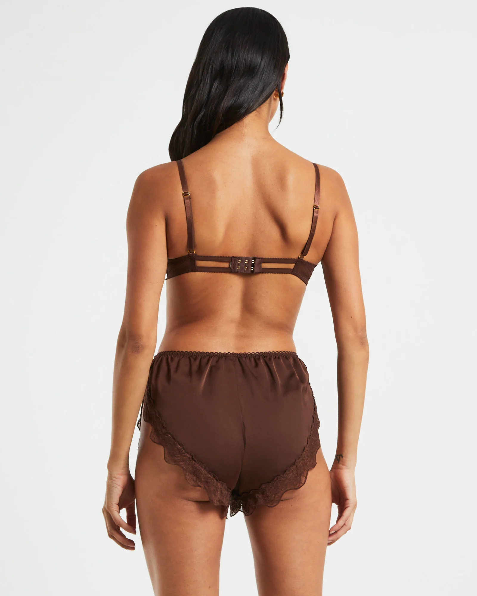 Sapphira Lace Underwire Bra Chocolate - Image 2