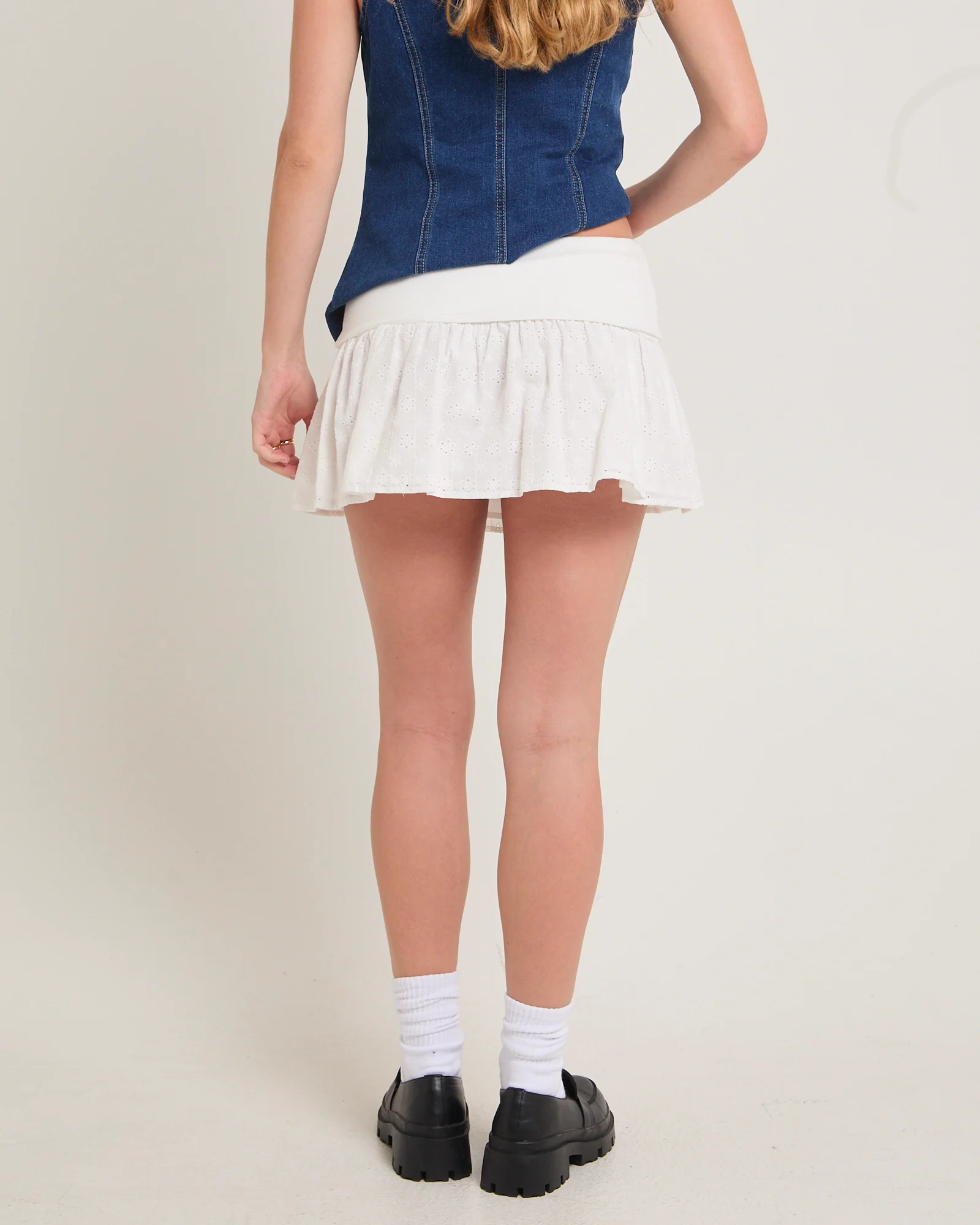 Sarai Broderie Mini Skirt - Image 3