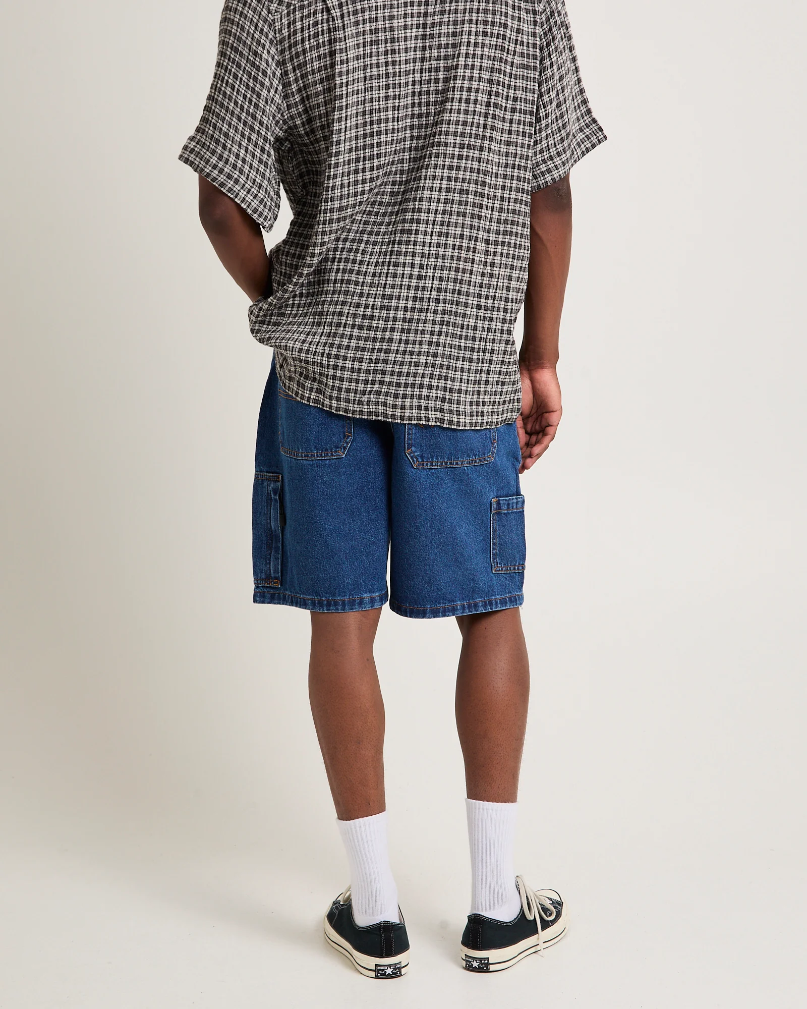 Scorched Harper Denim Baggy Fit Carpenter Shorts - Image 2
