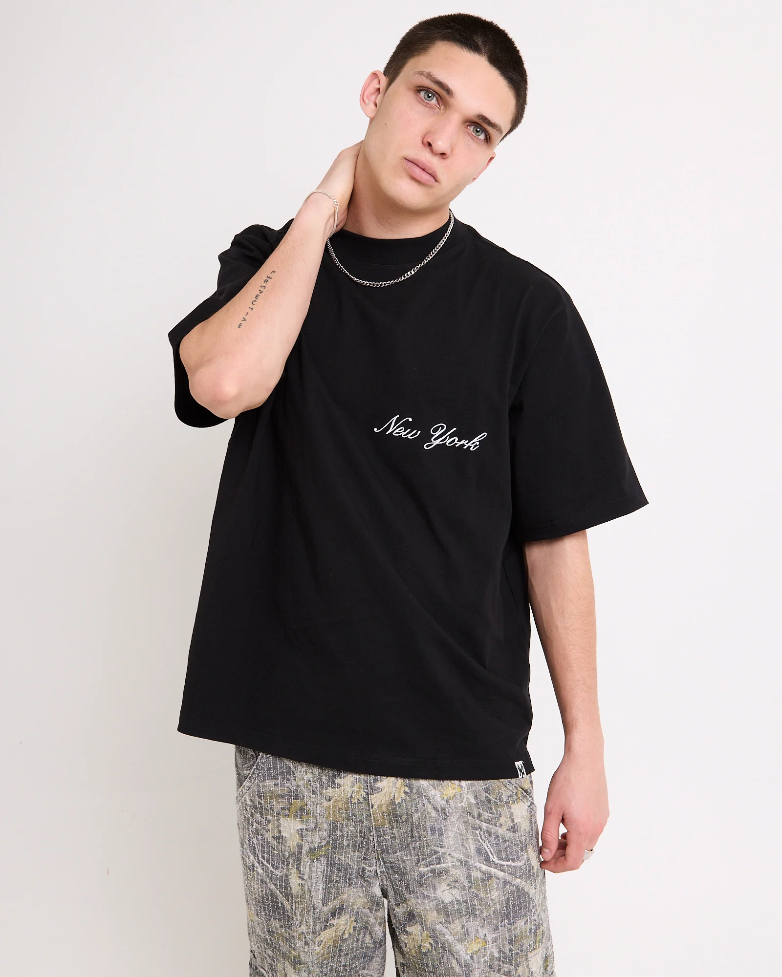 New York Yankees Script Boxy T-Shirt