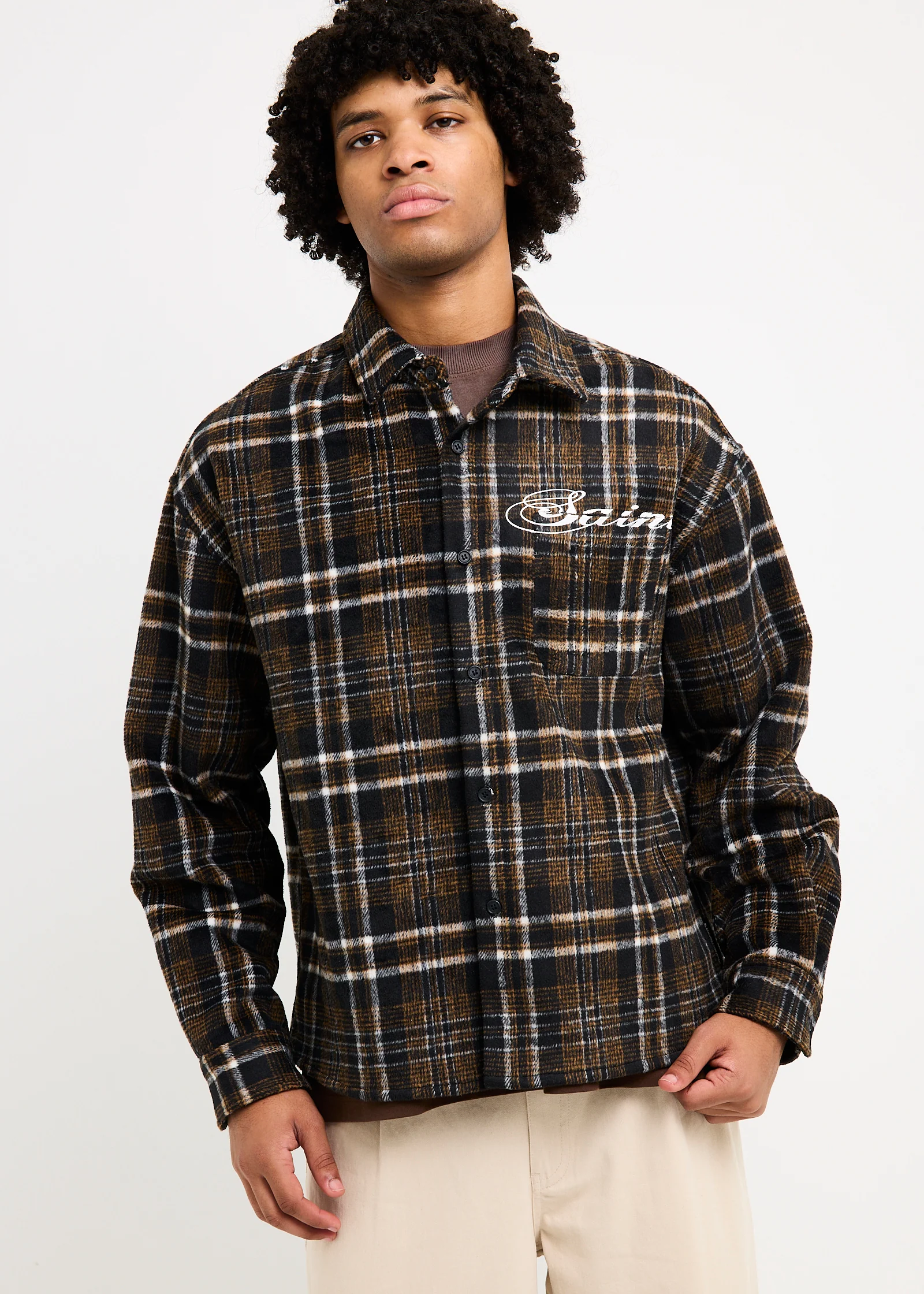 Script Long Sleeve Flannel