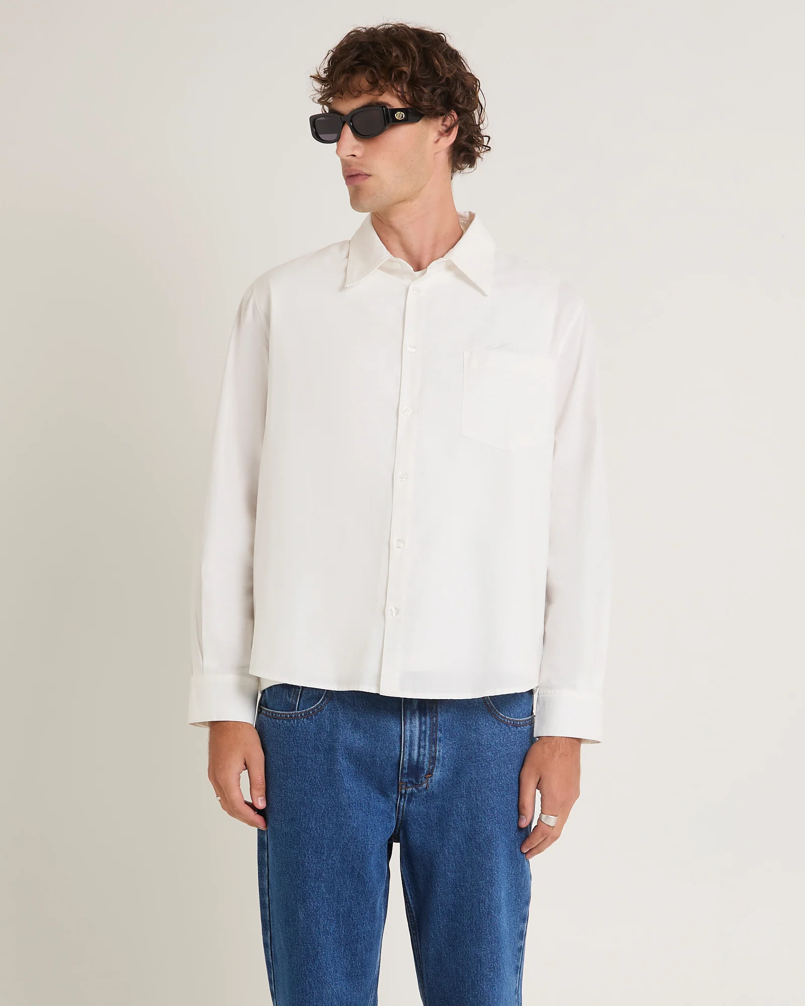 Script Oxford Long Sleeve Shirt - Image 5