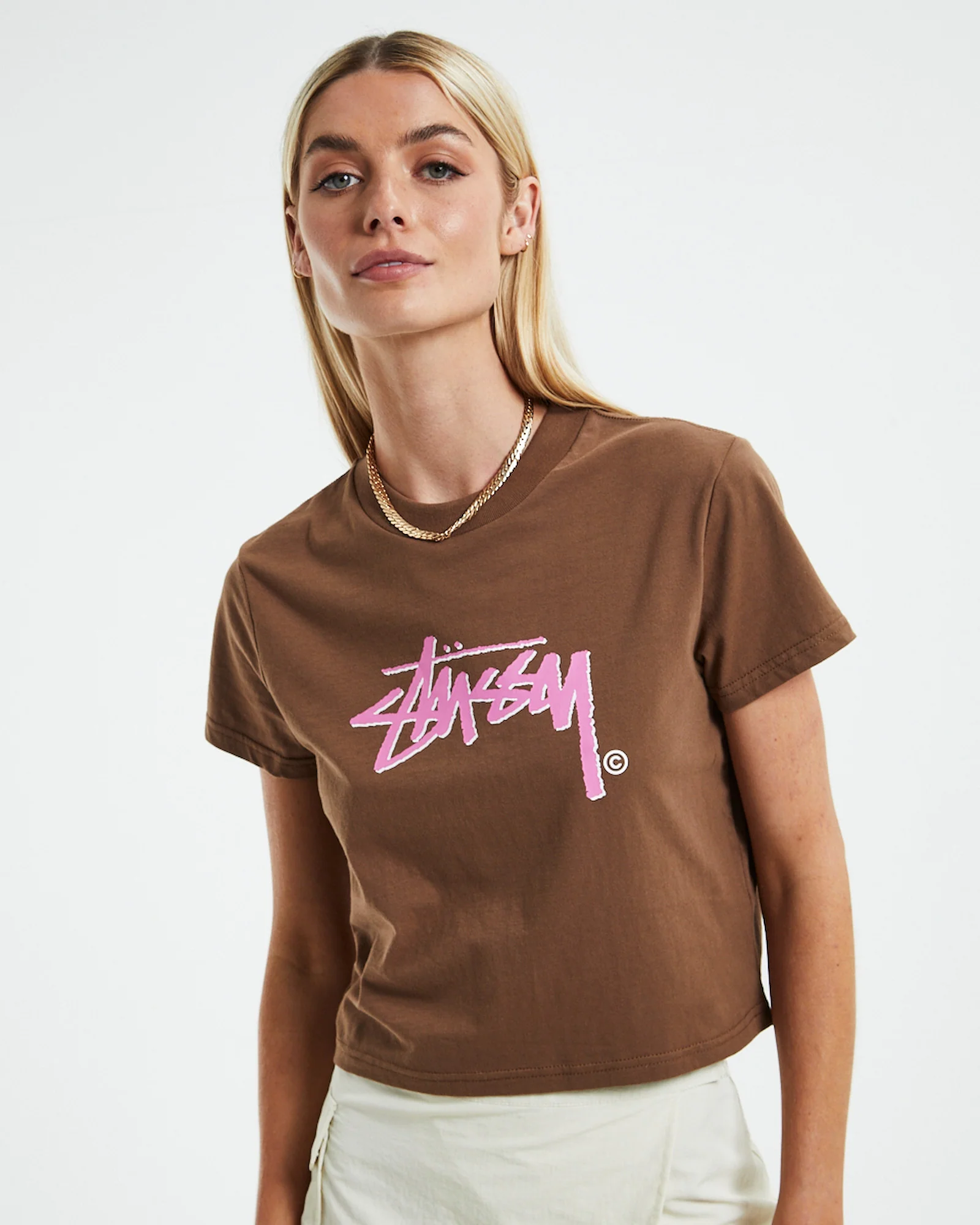 Shadow Stock Slim T-Shirt Chocolate Brown - Image 5