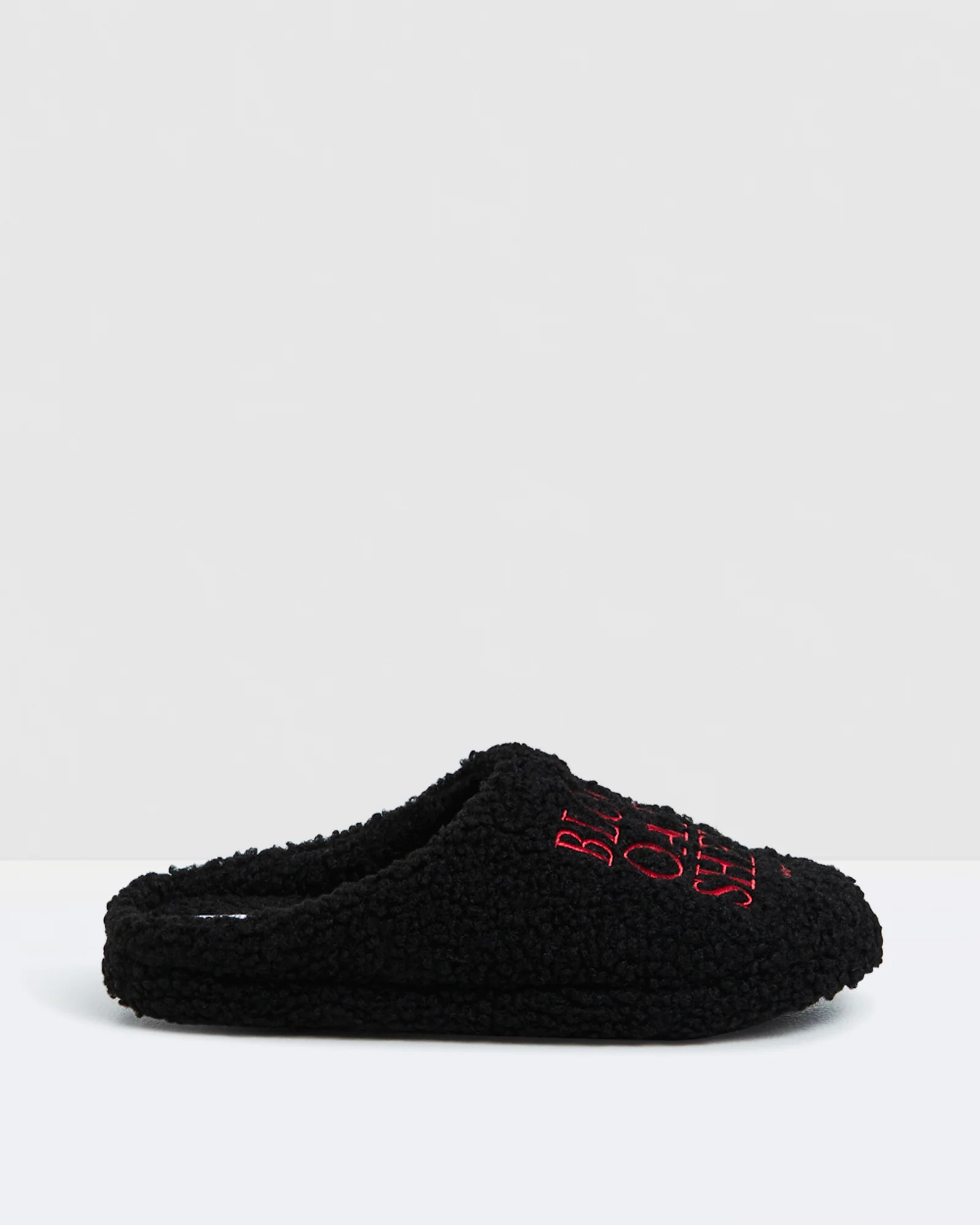Sheila Shag Slides Black/Red - Image 2