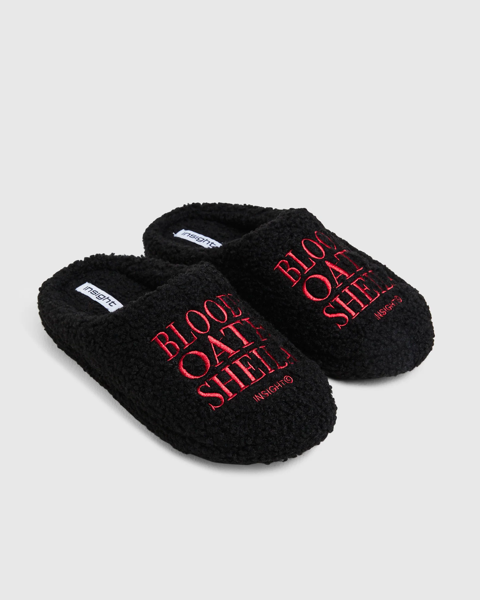 Sheila Shag Slides Black/Red - Image 3