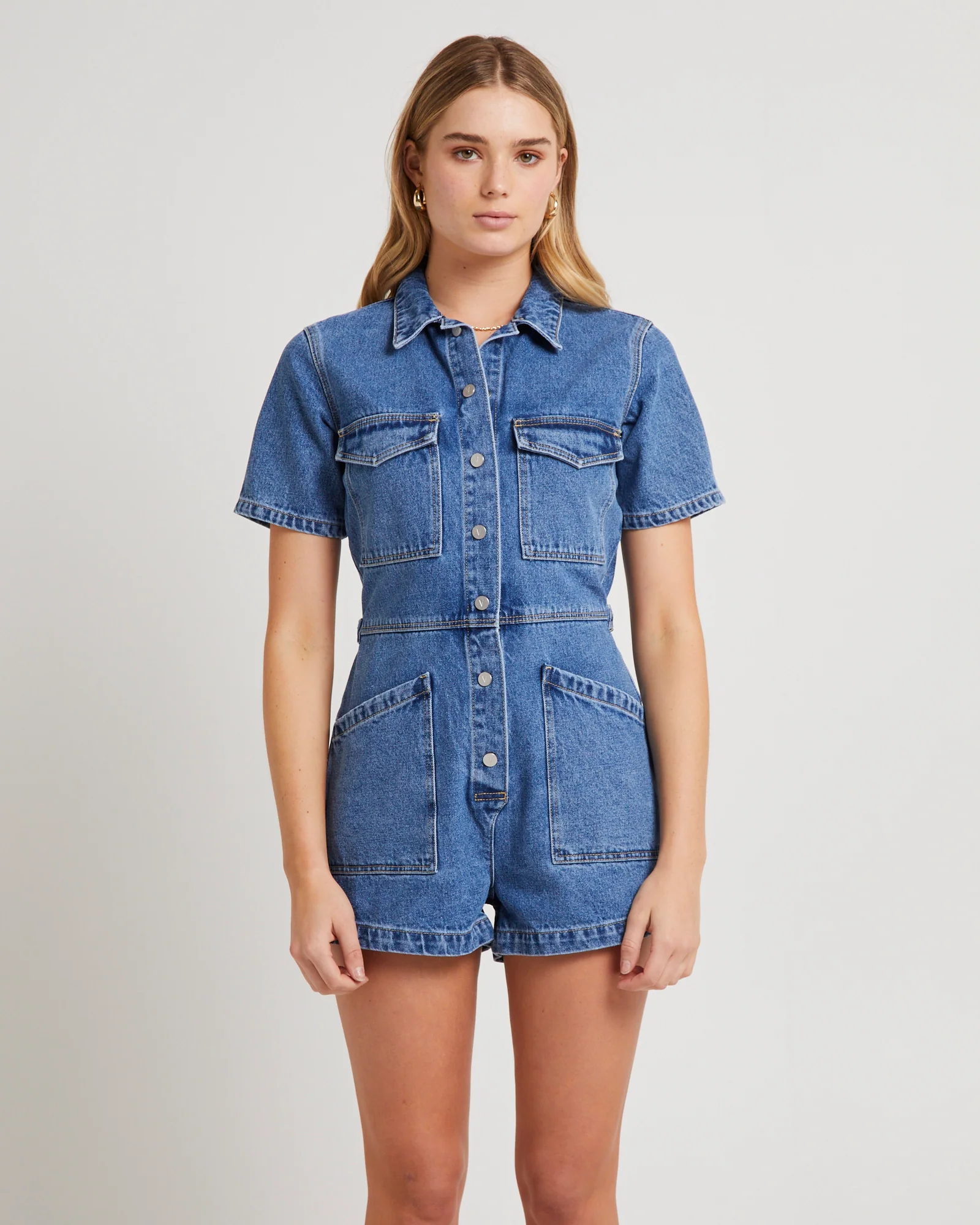 Short Denim Coverall Chantell