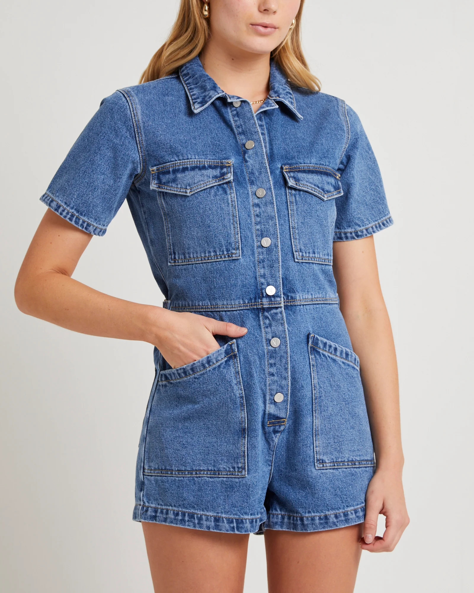 Short Denim Coverall Chantell - Image 5