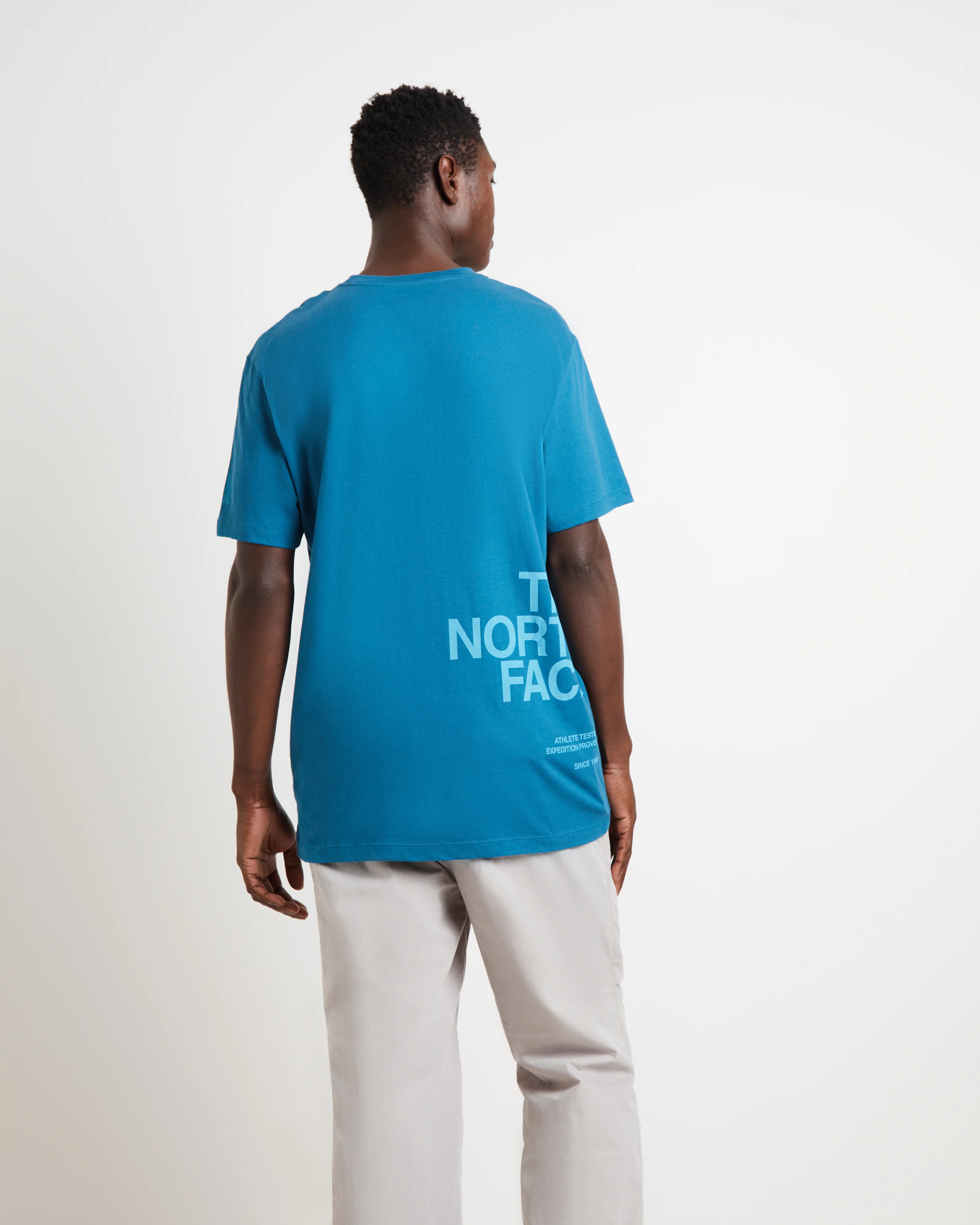 Short Sleeve Brand Proud T-Shirt in Blue Coral - Image 2