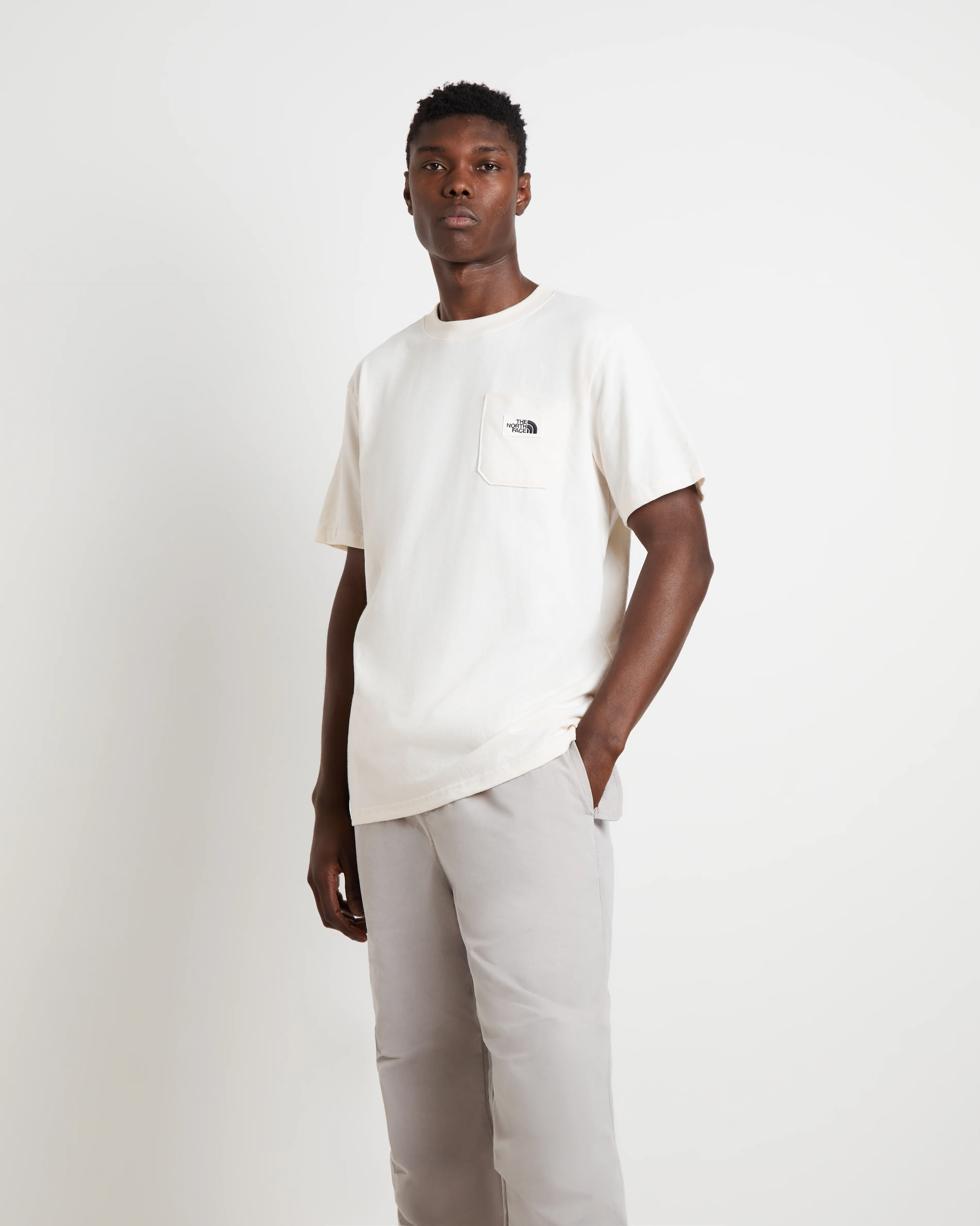 Short Sleeve Heritage Patch Pocket T-Shirt in Gardenia White