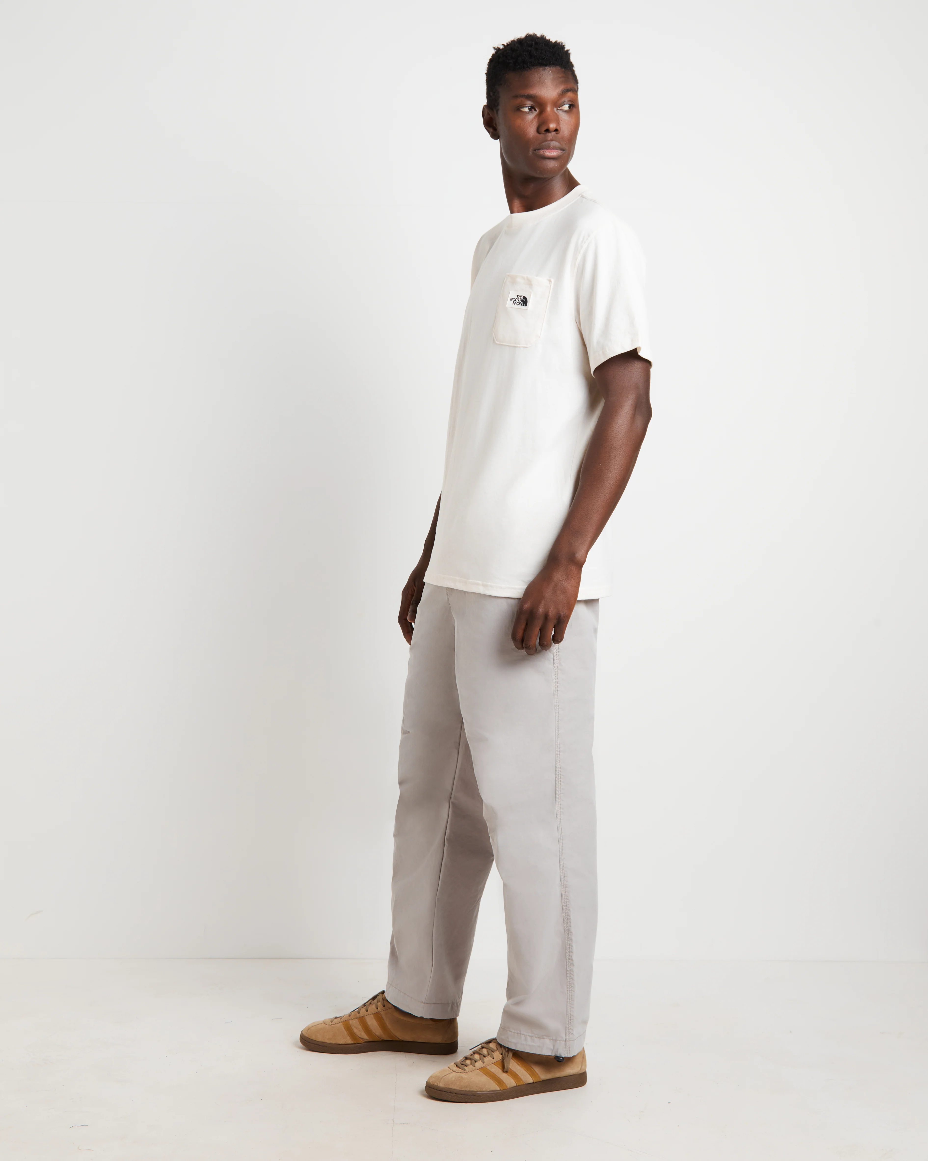 Short Sleeve Heritage Patch Pocket T-Shirt in Gardenia White - Image 4