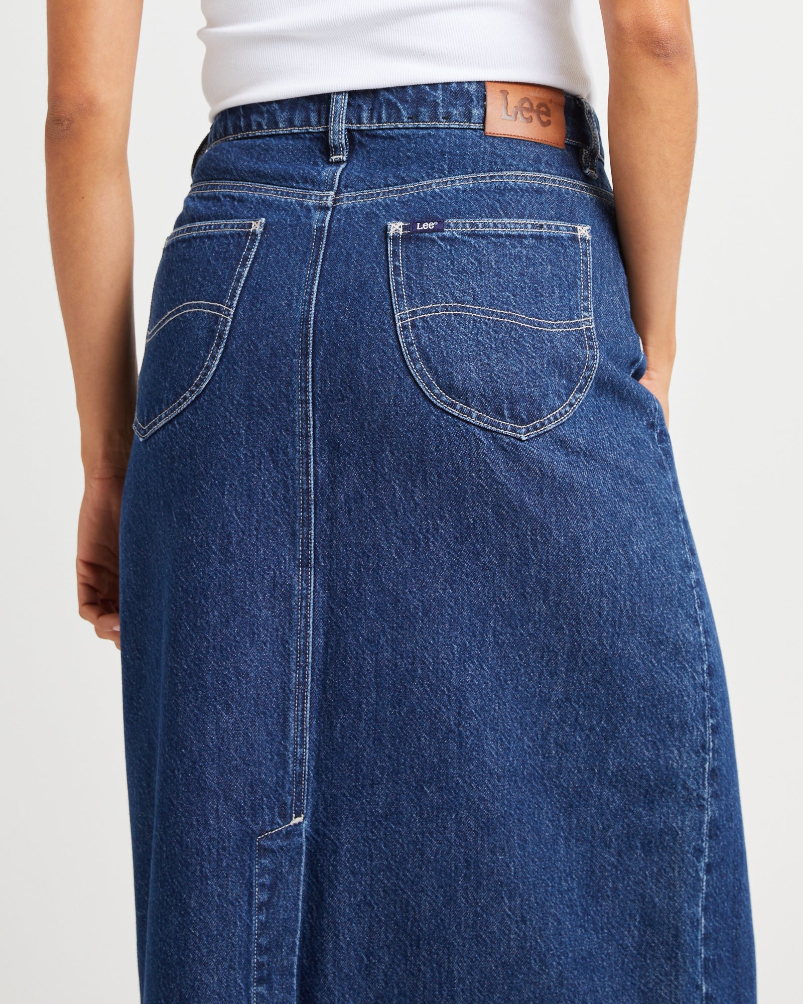 Signature Mid Denim Maxi Skirt Essentials Rinse - Image 5