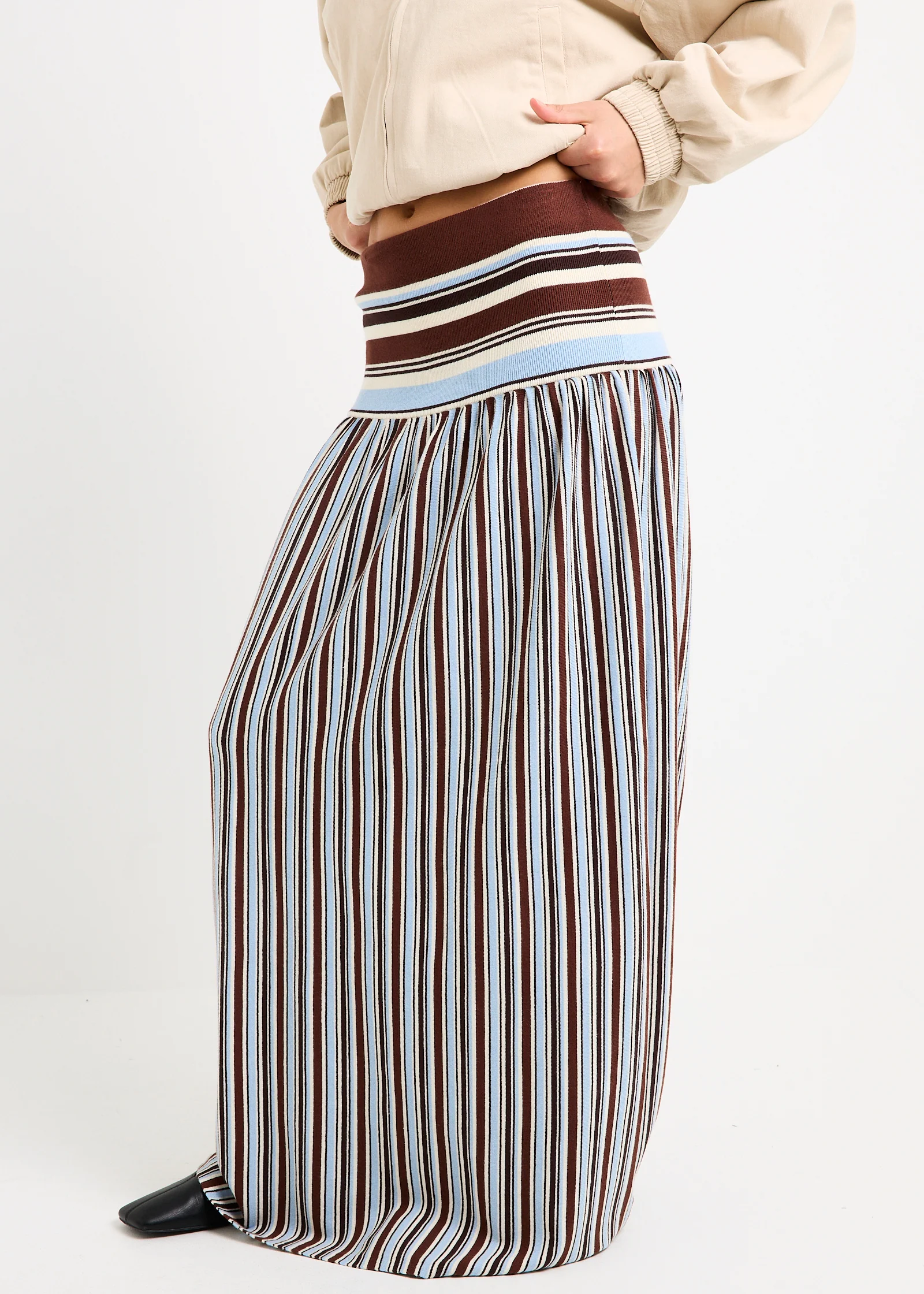 Sirena Striped Maxi Skirt - Image 3