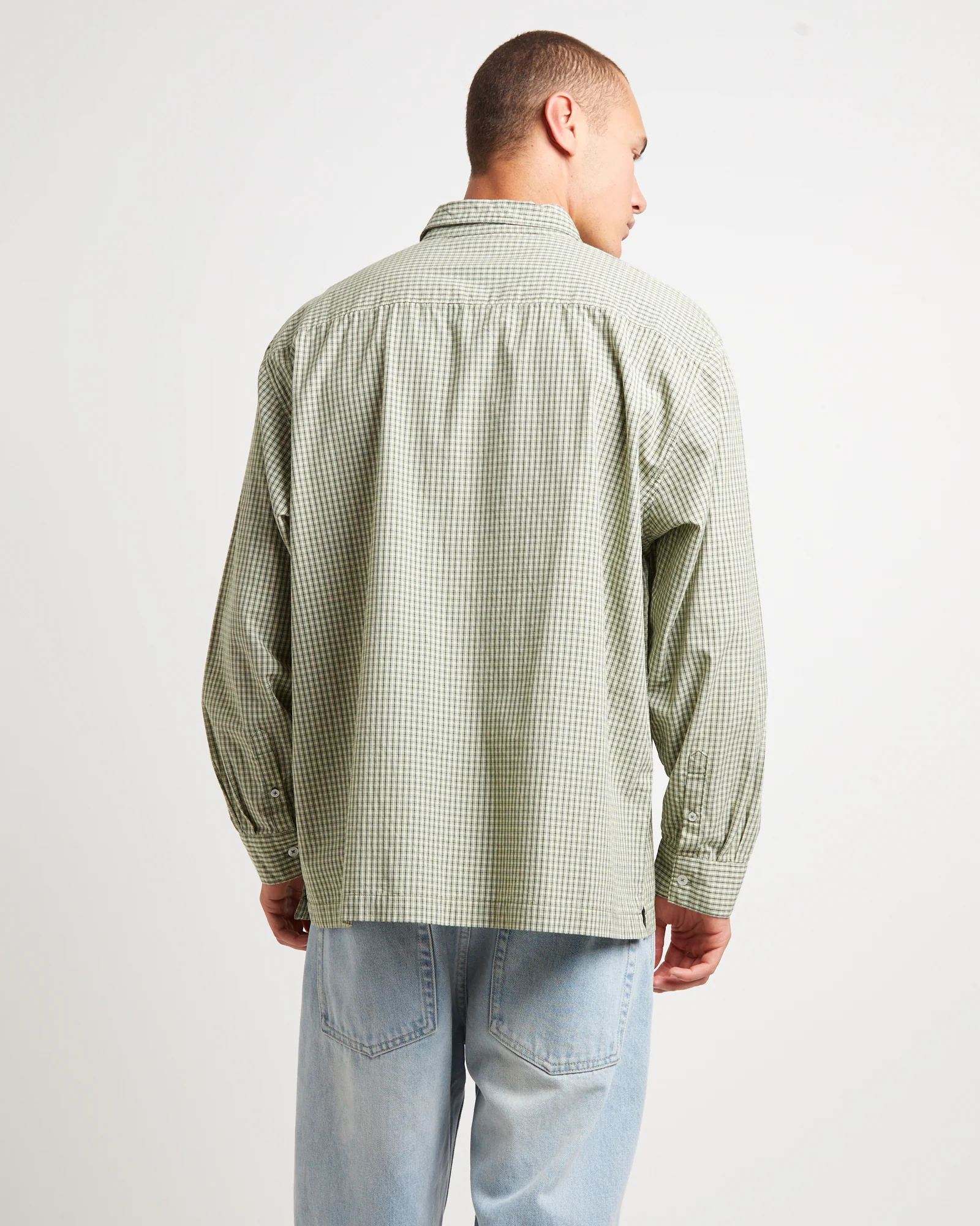 Skate Long Sleeve Shirt in Fatigue Green - Image 2