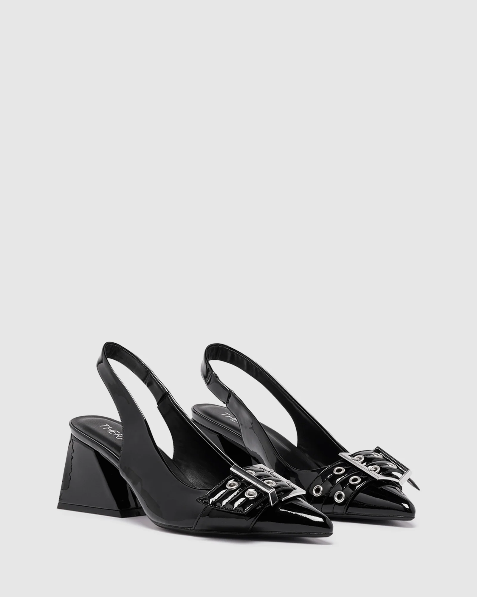 Slay Slingback Pump Black Patent - Image 2