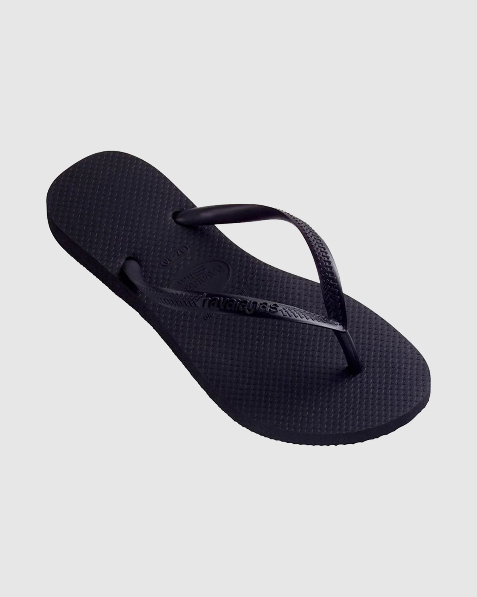 Slim Basic Thongs Black