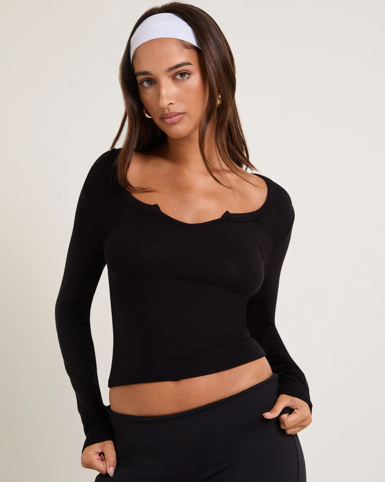 Slinky Scoop Neck Long Sleeve - Image 5