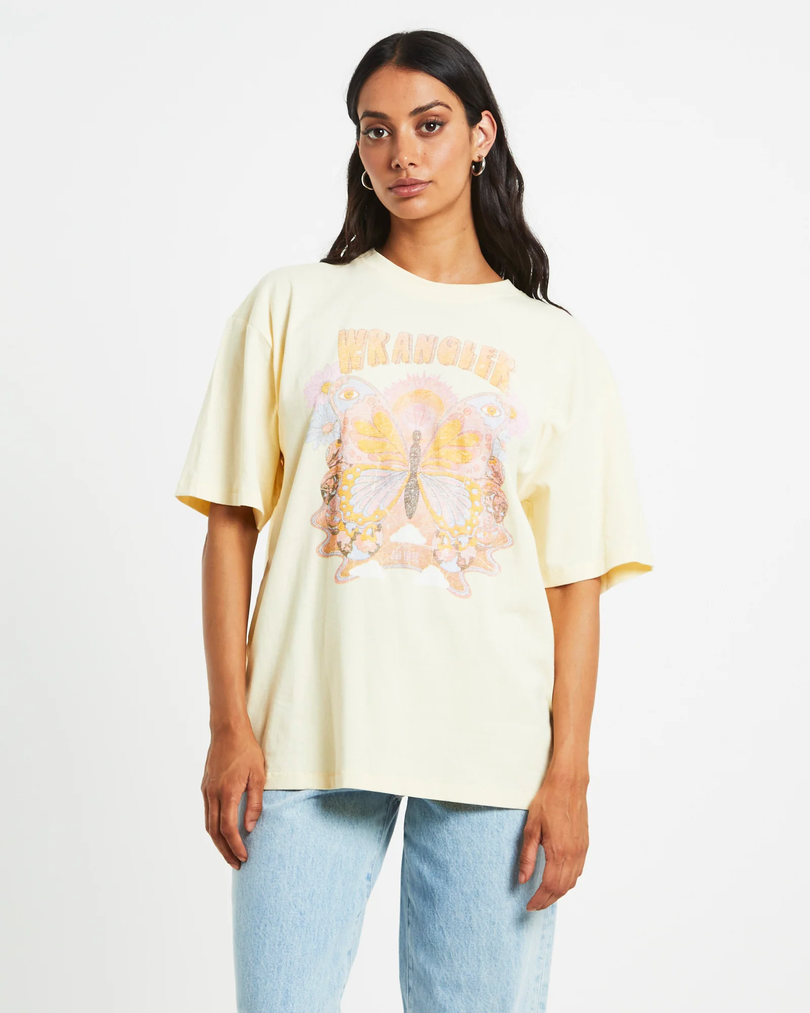 Slouch Short Sleeve T-Shirt in Butterfly Natural - Image 5