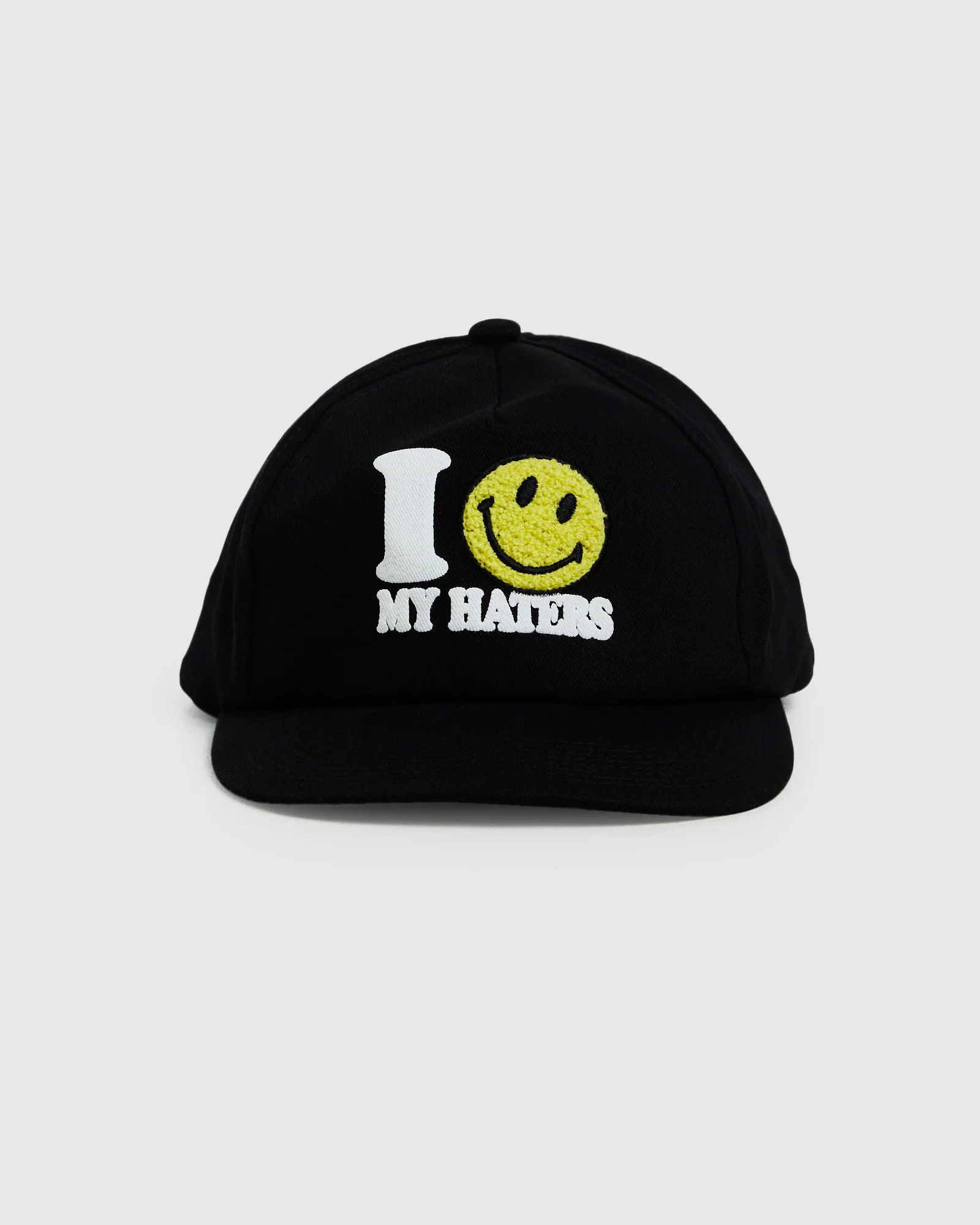 Smiley Haters 5 Panel Hat Vintage Black - Image 2