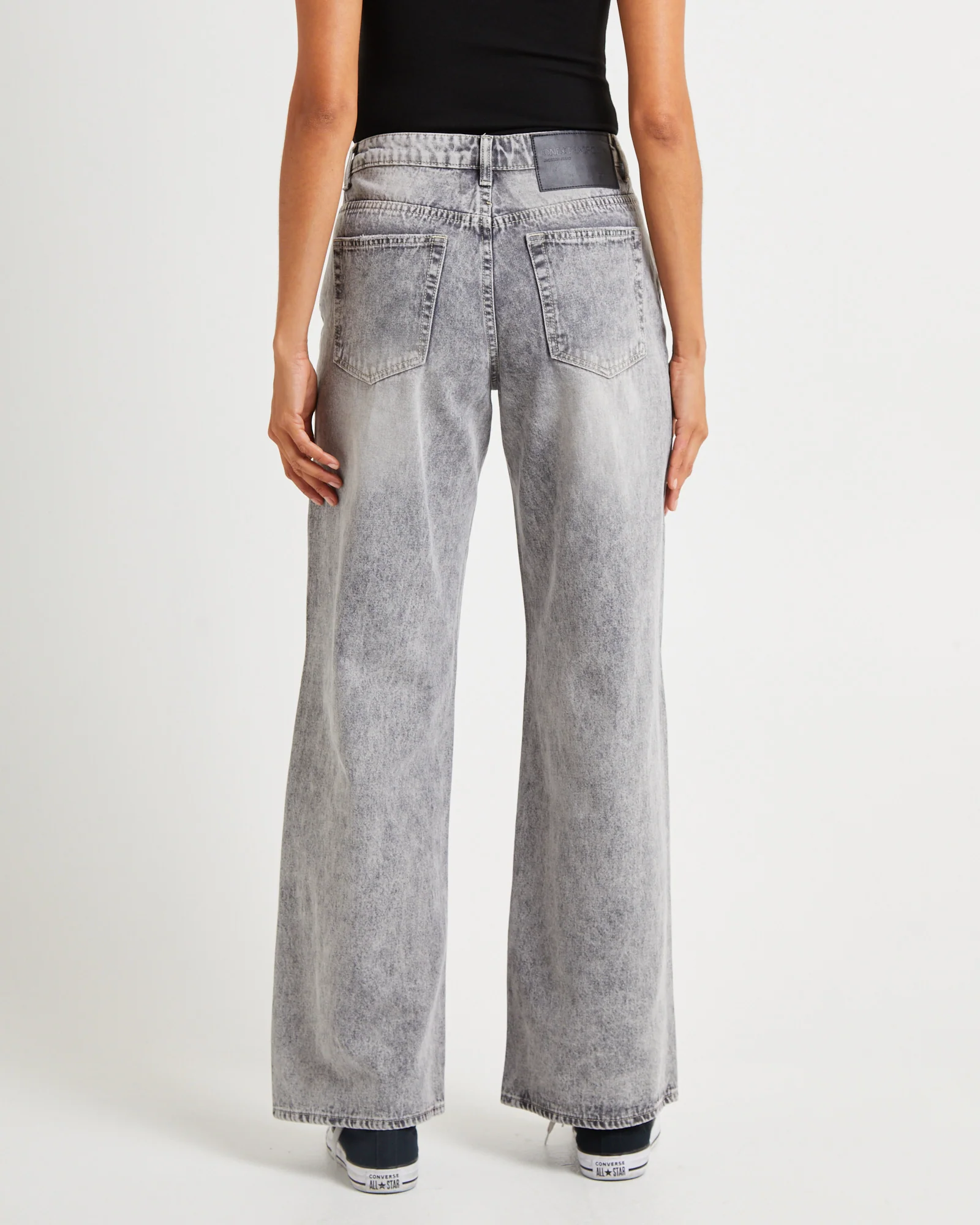 Smoke Jackson Mid Waist Wide Denim Jeans - Image 2