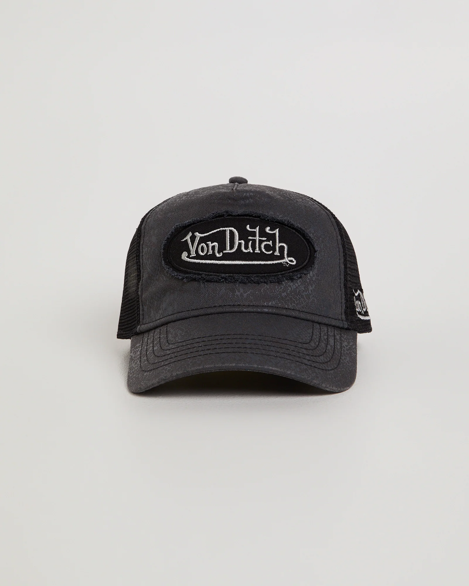 Snakeskin Twill Trucker Cap