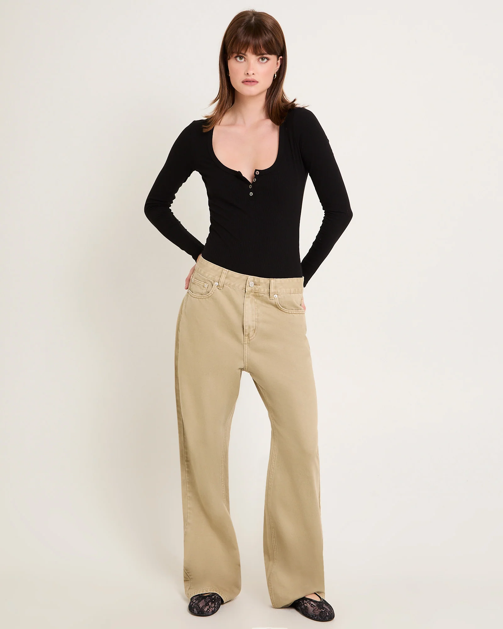 Soft Knit Rib Button Bodysuit